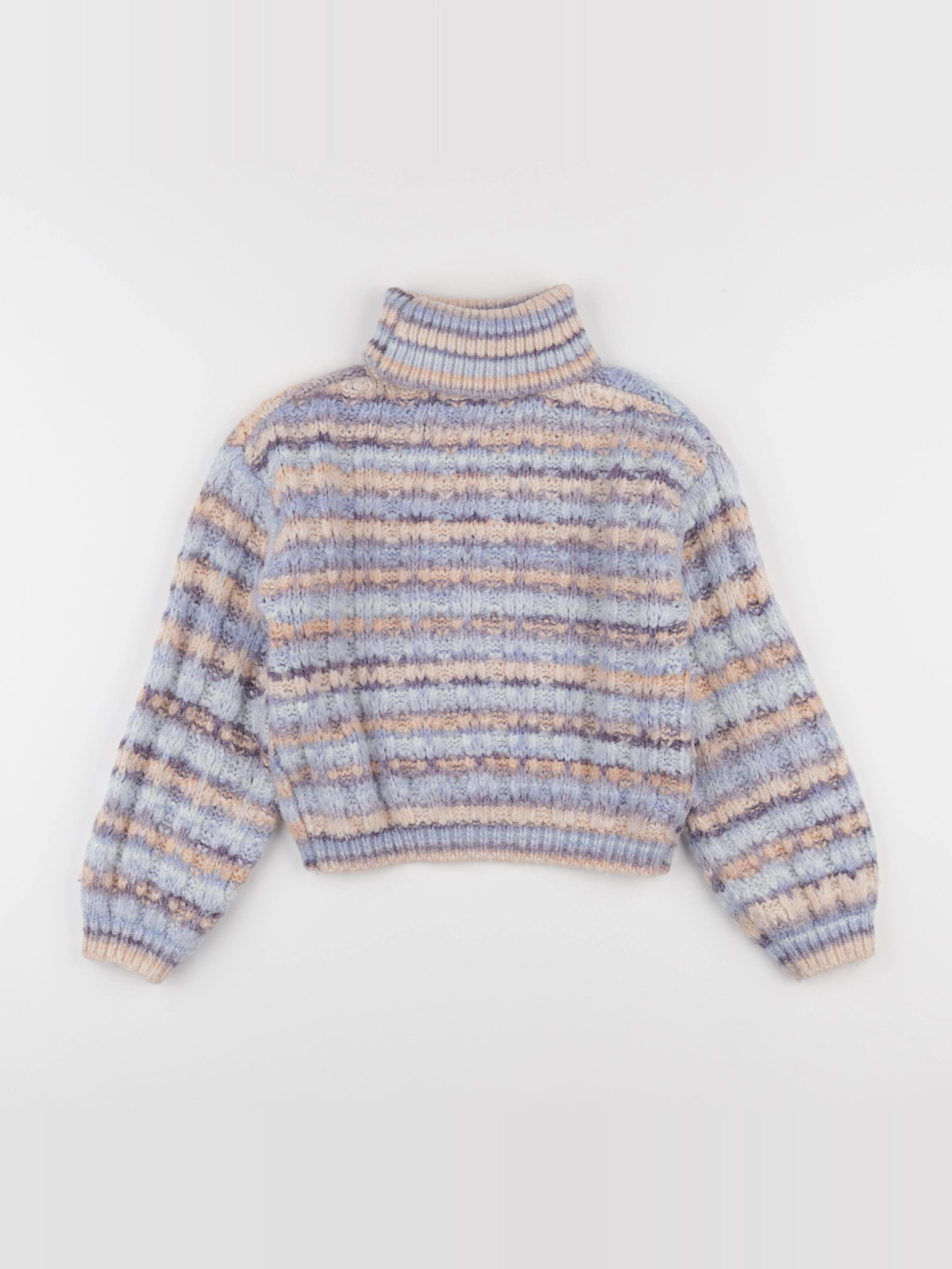 Zara - pull bleu, orange - 8/9 ans