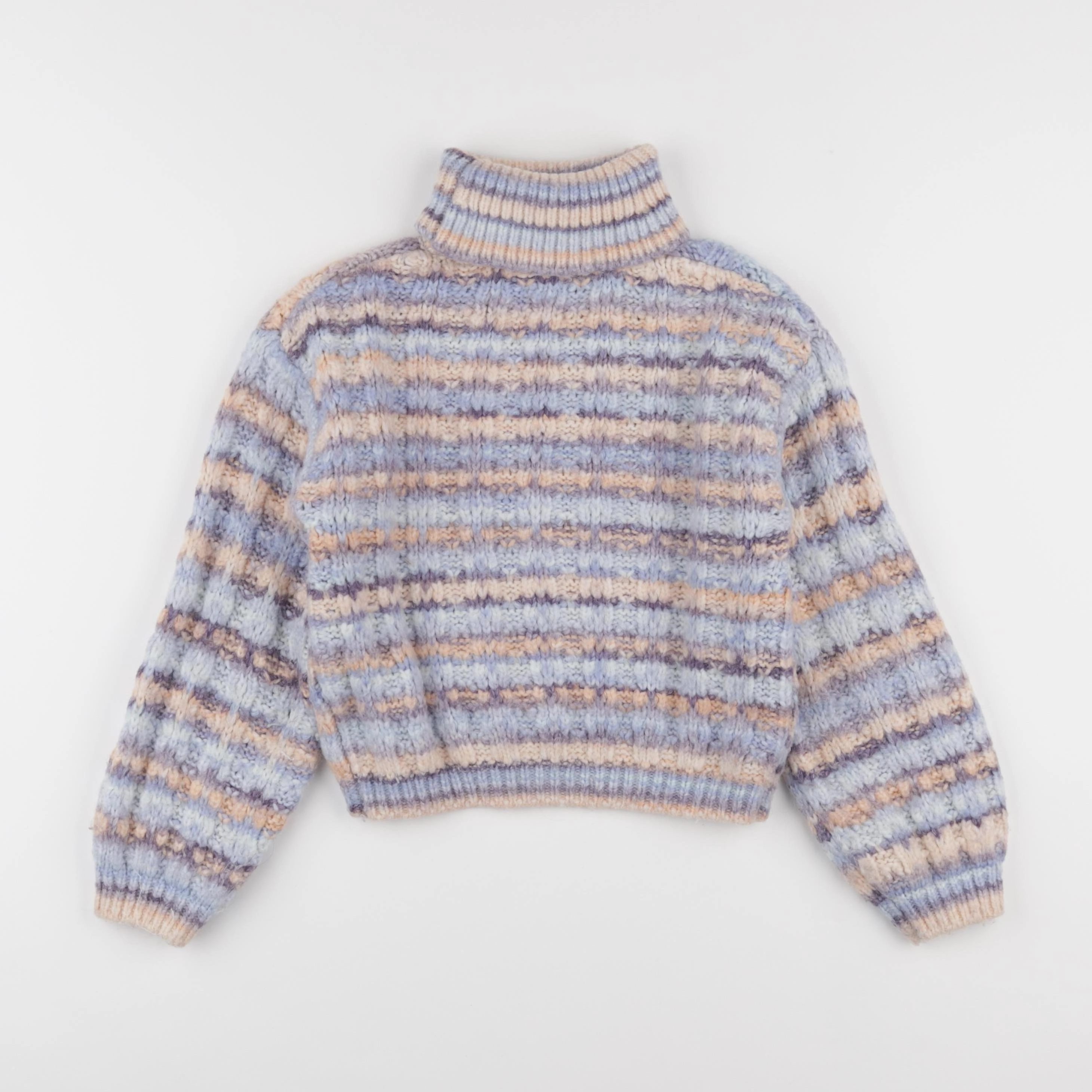 Zara - pull bleu, orange - 8/9 ans