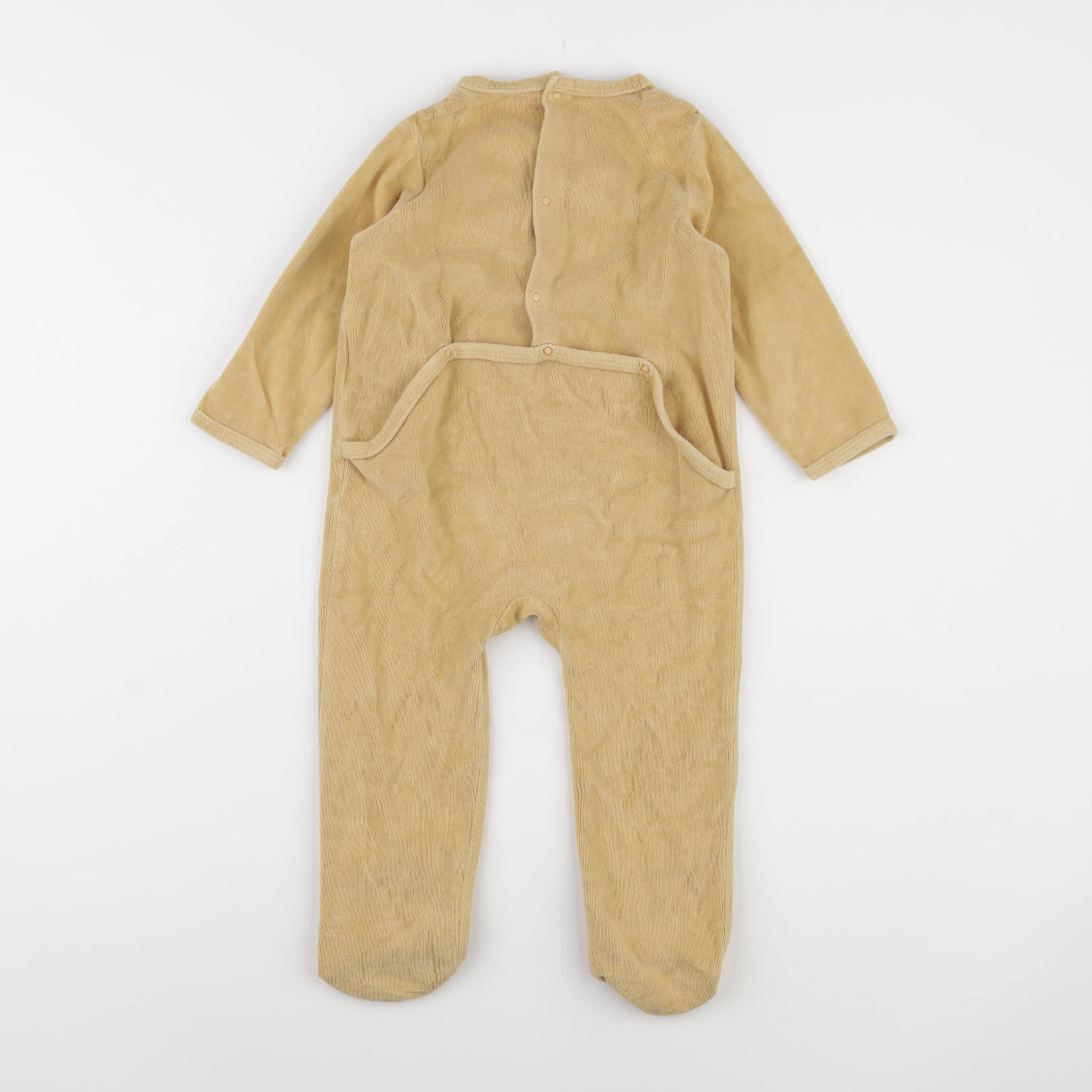 Vertbaudet - pyjama velours jaune - 2 ans