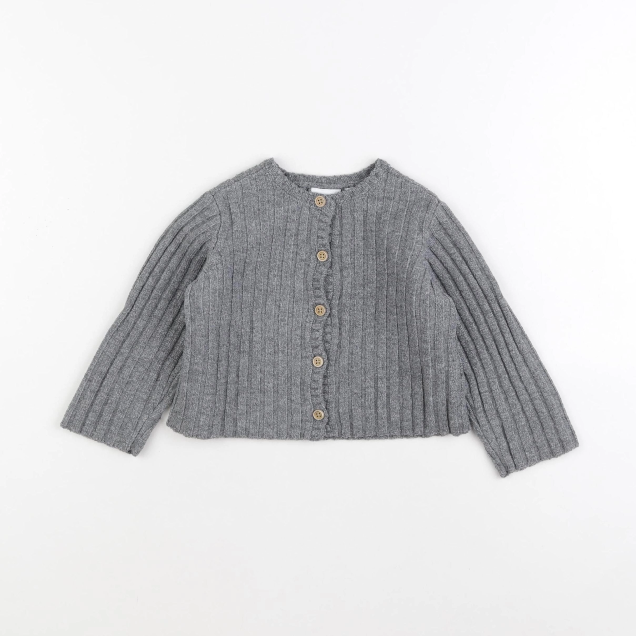 Zara - gilet gris - 9/12 mois