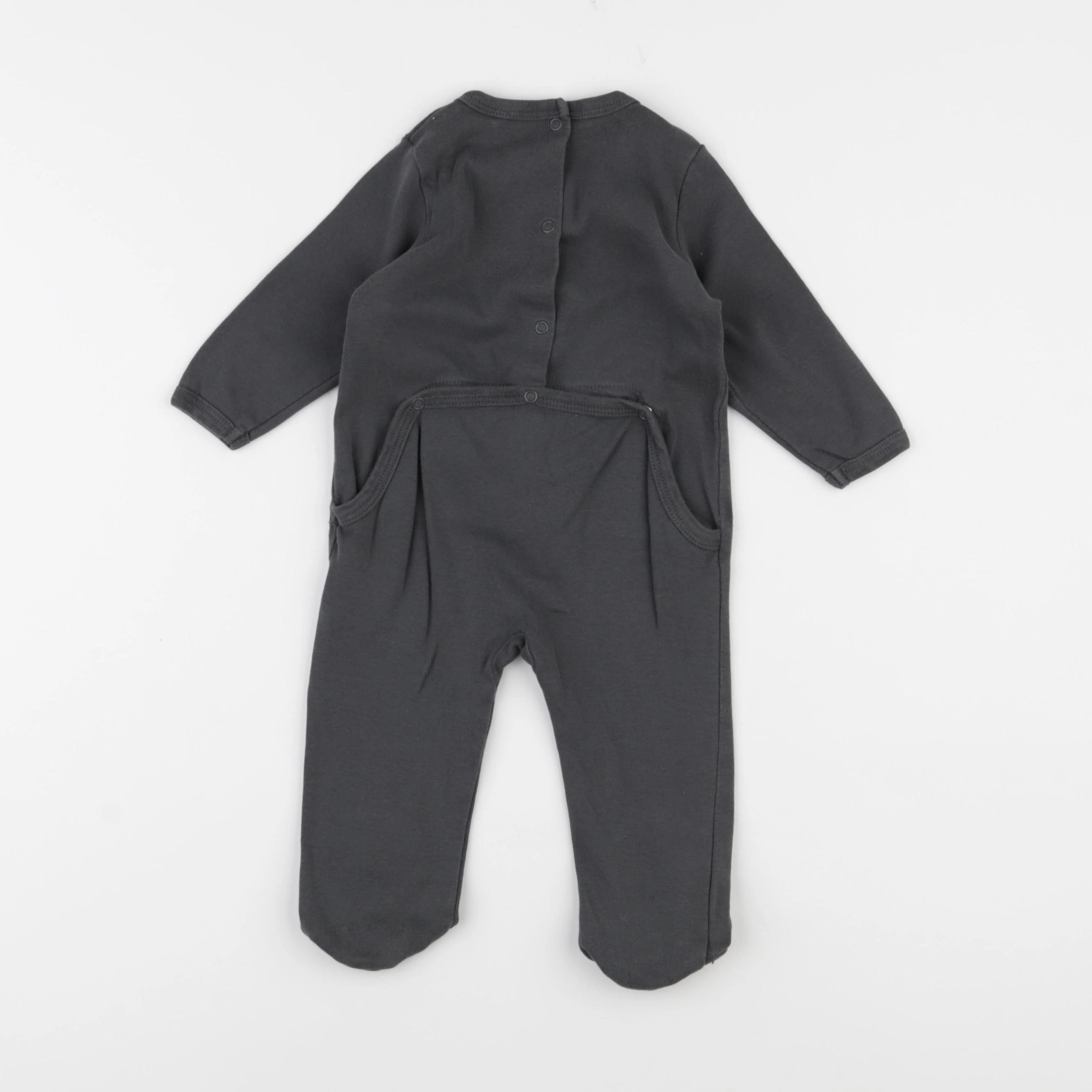 Vertbaudet - pyjama coton gris - 9 mois