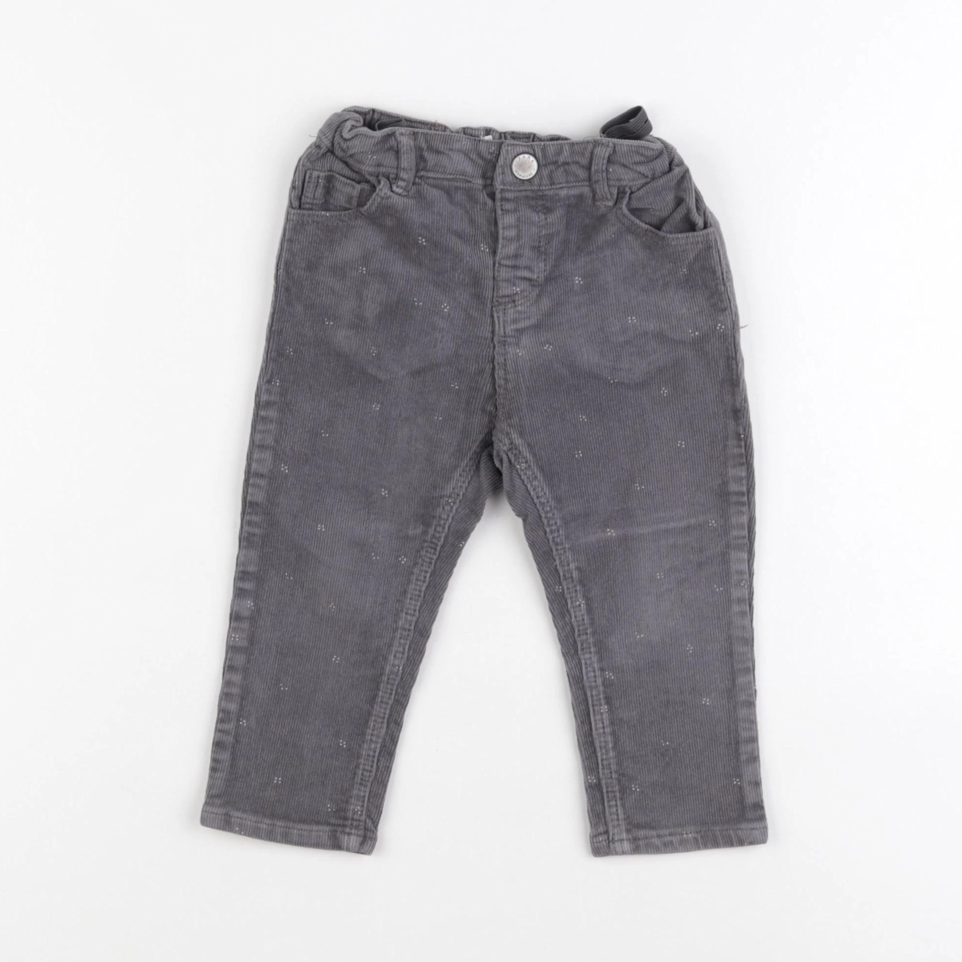Zara - pantalon gris - 12/18 mois