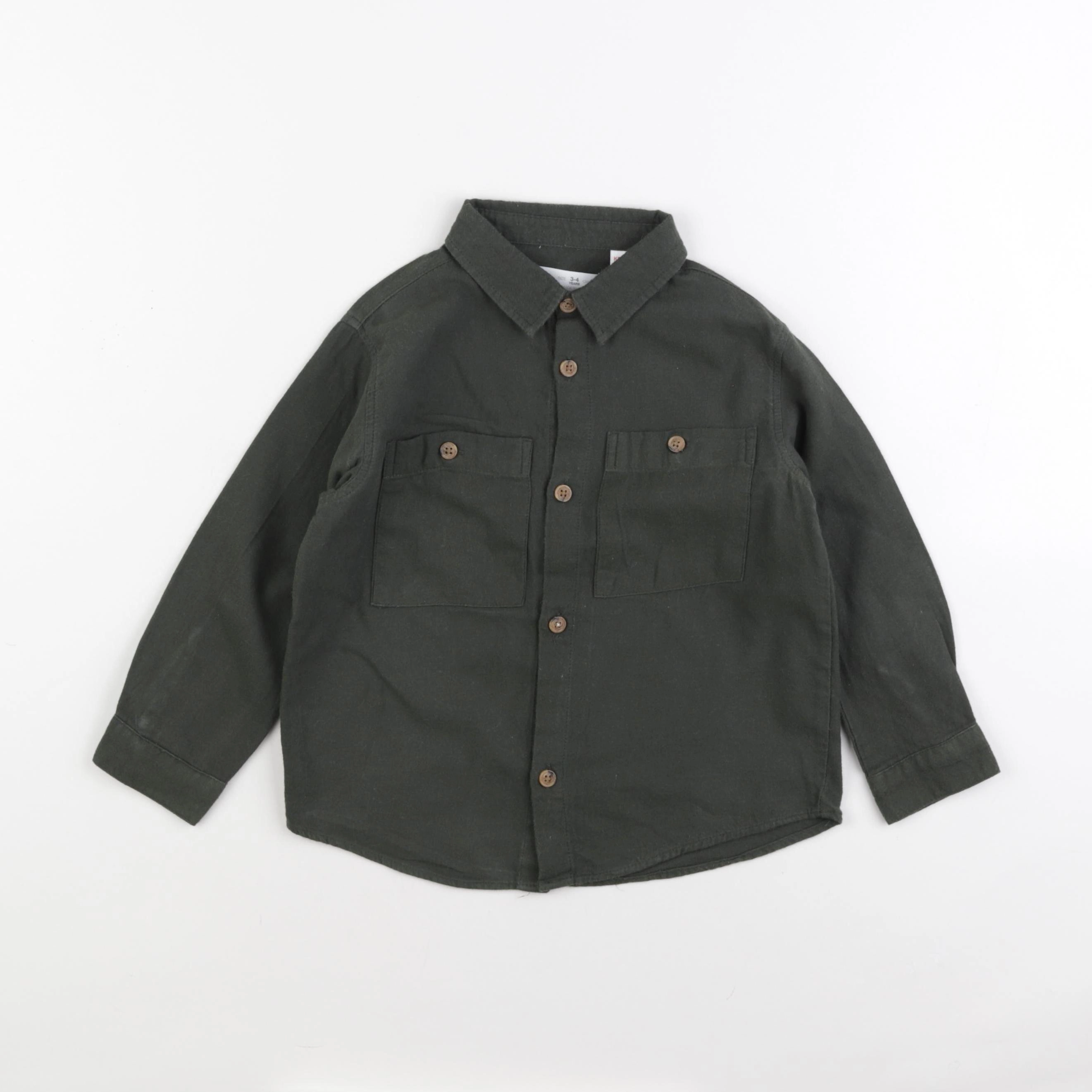 Zara - chemise vert - 3/4 ans