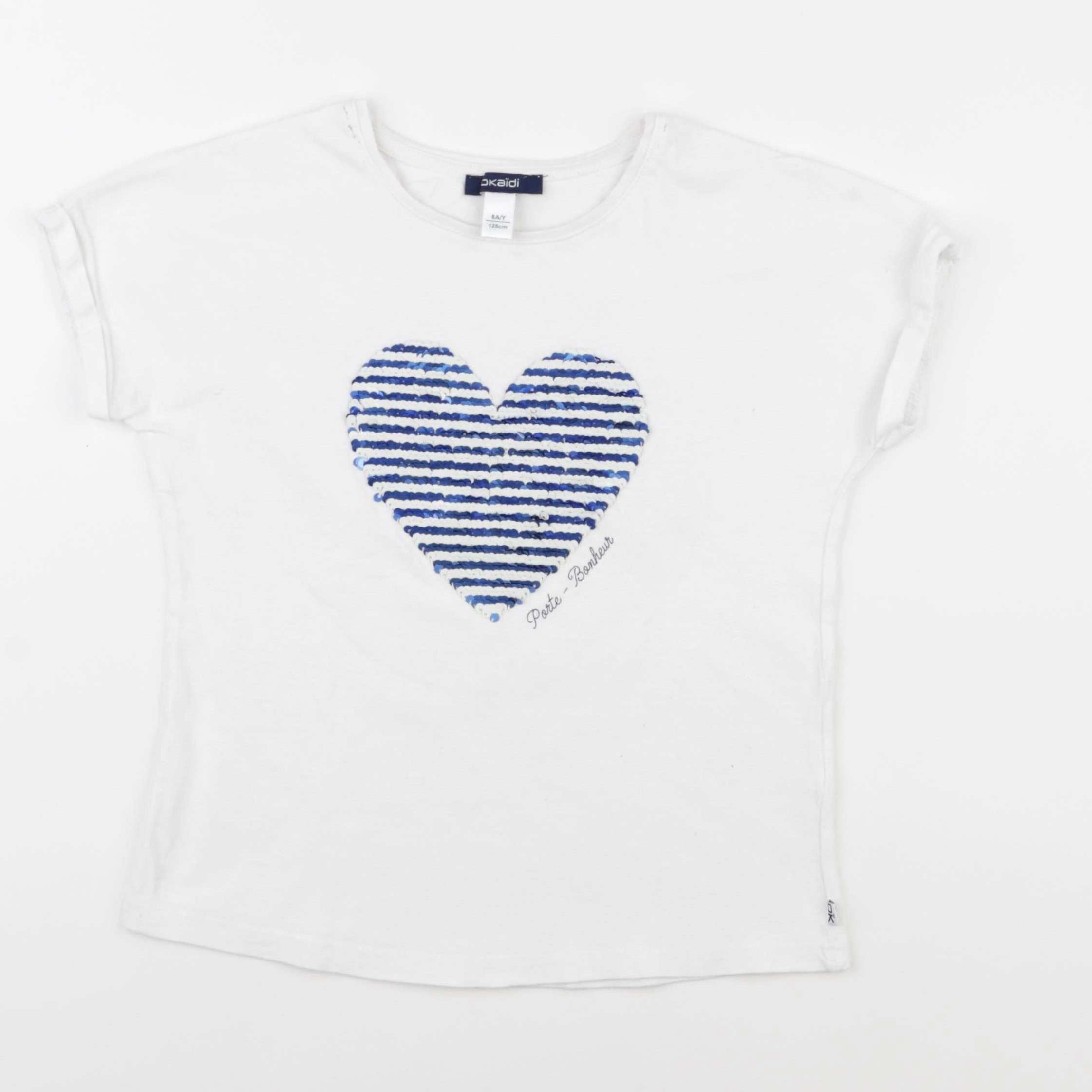 Okaidi - tee-shirt blanc - 8 ans