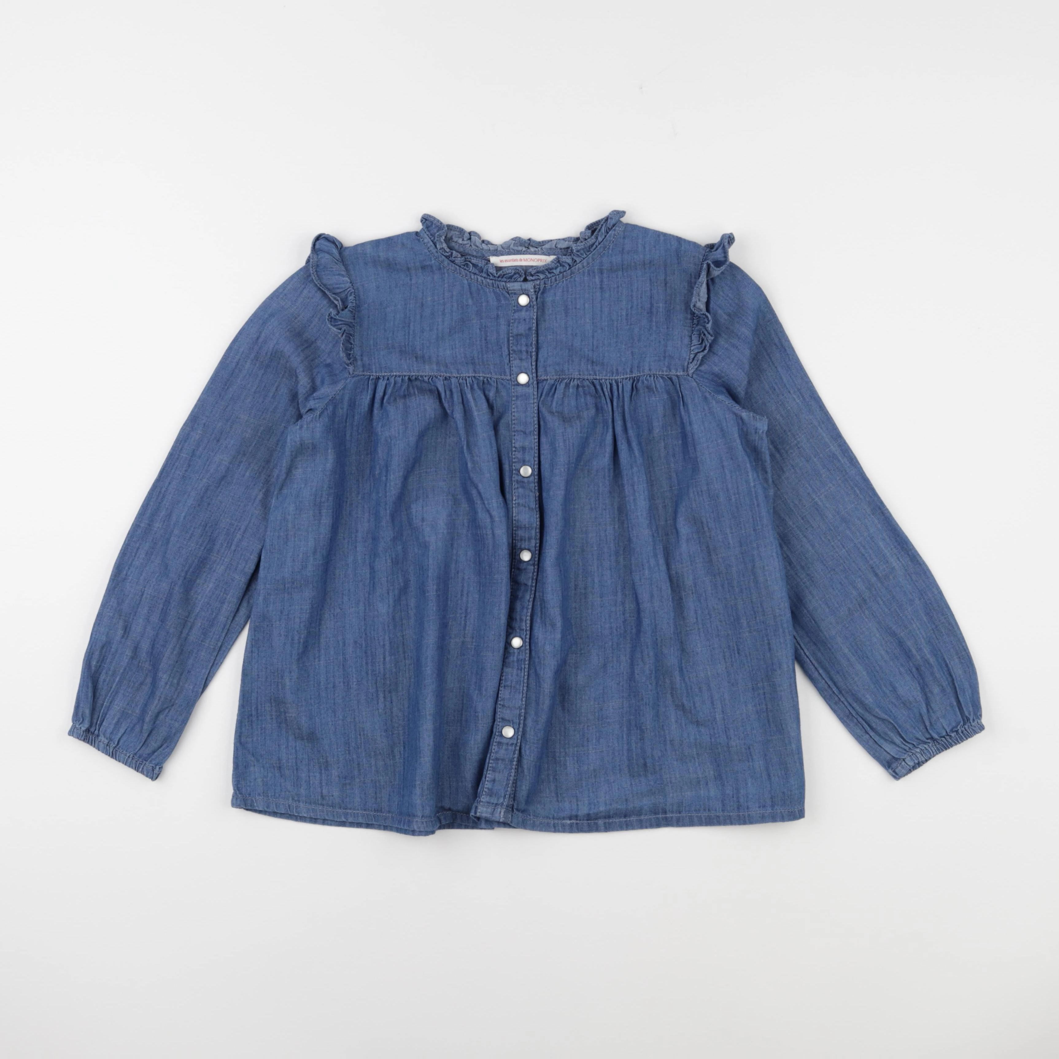 Monoprix - blouse bleu - 8 ans
