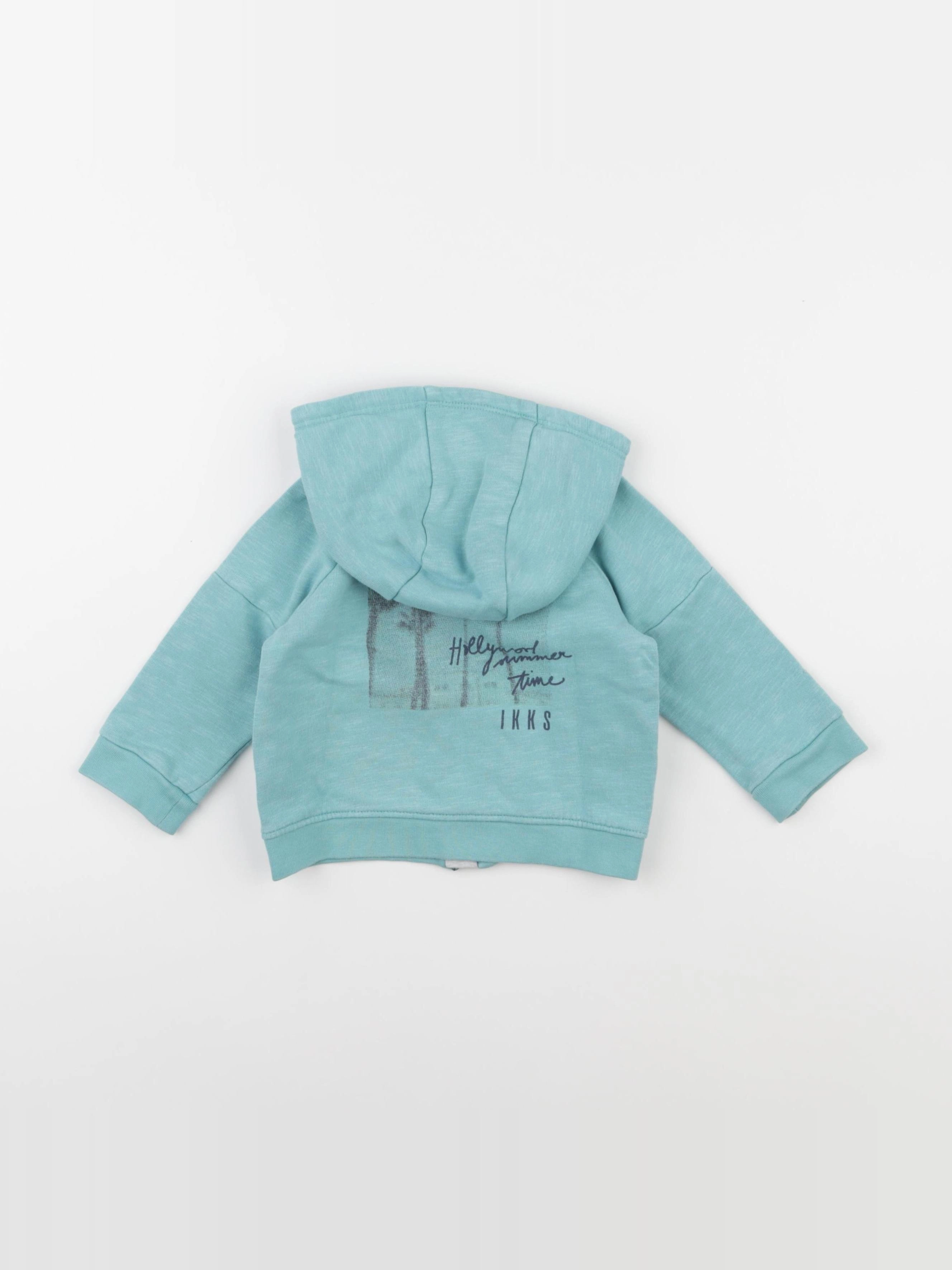 IKKS - sweat bleu - 12 mois