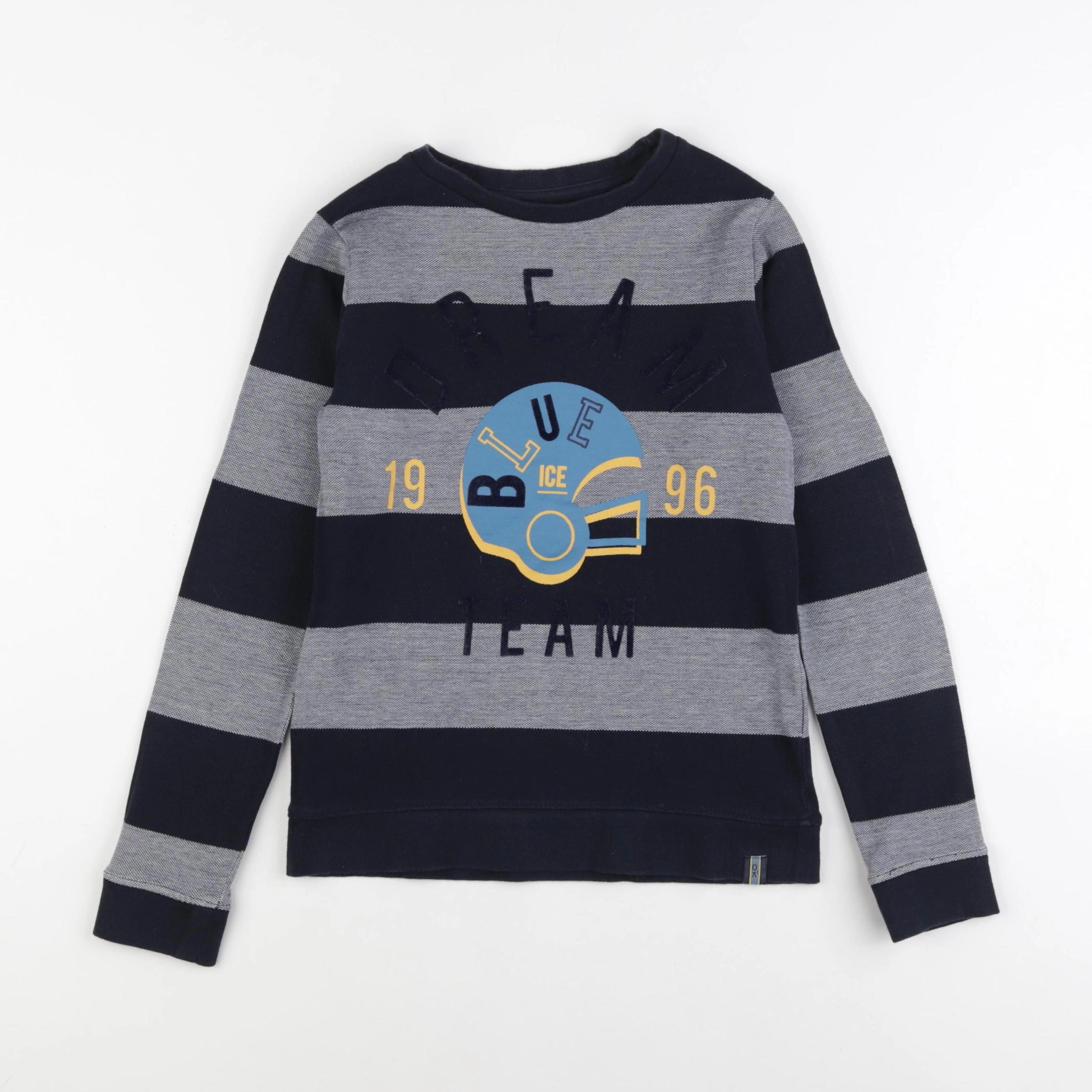 Okaidi - tee-shirt bleu, gris - 10 ans