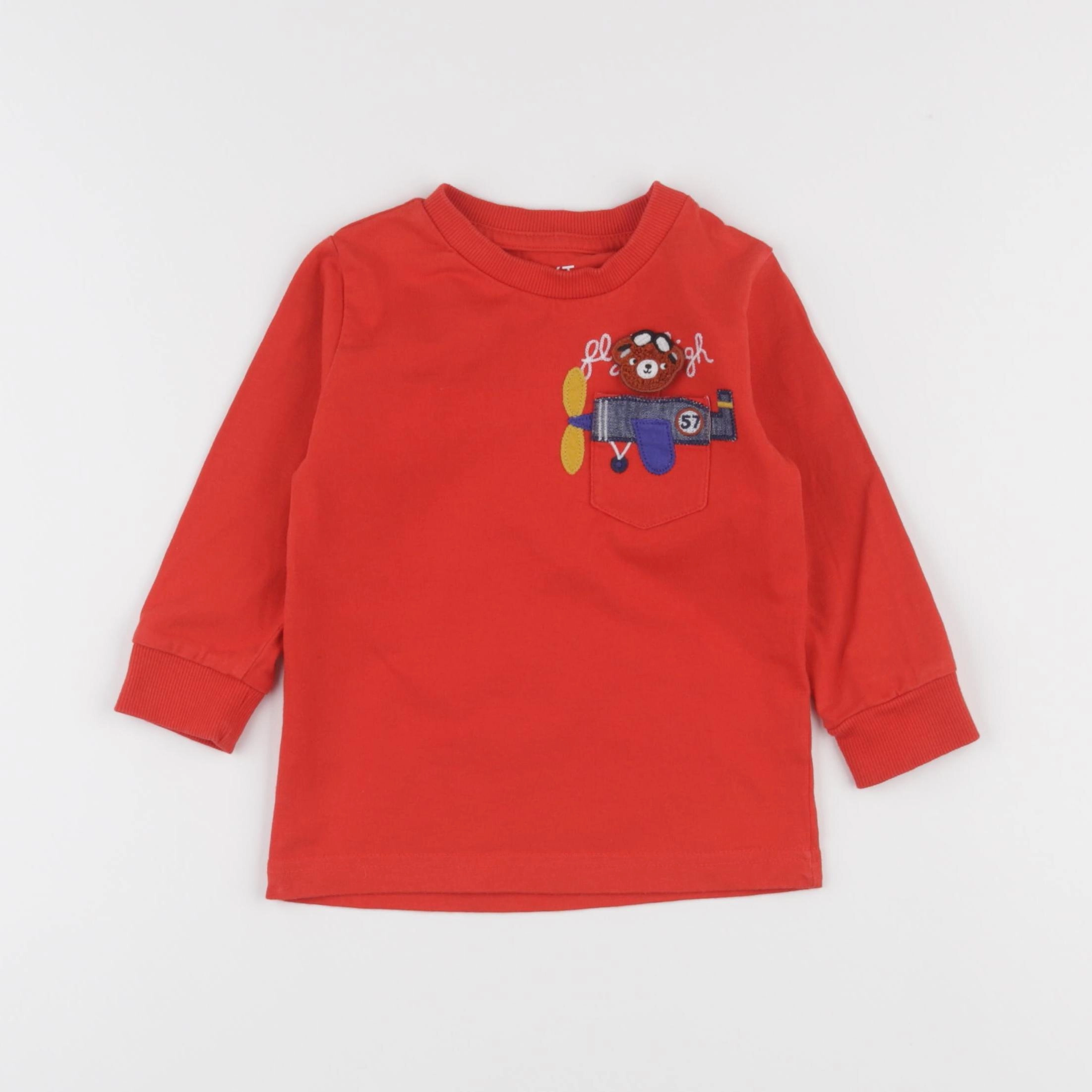 Next - tee-shirt rouge - 12/18 mois