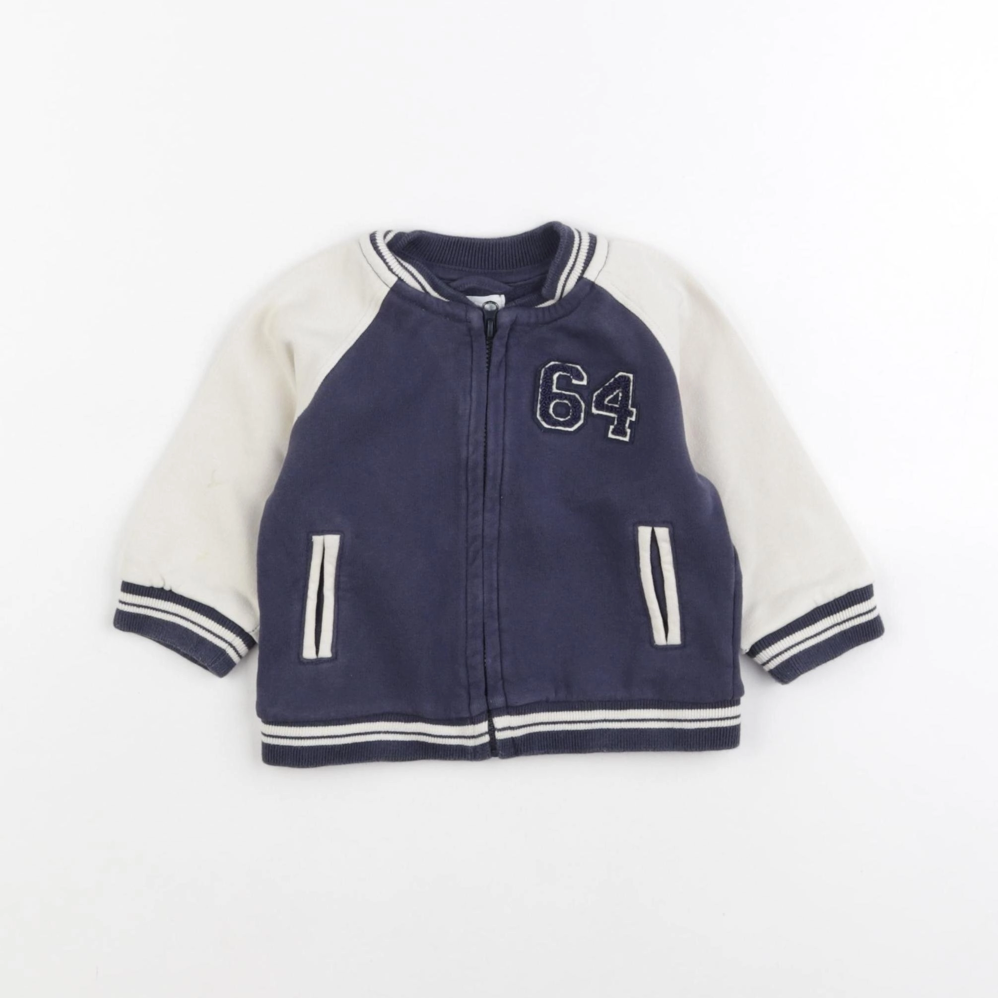 Vertbaudet - sweat bleu - 9 mois