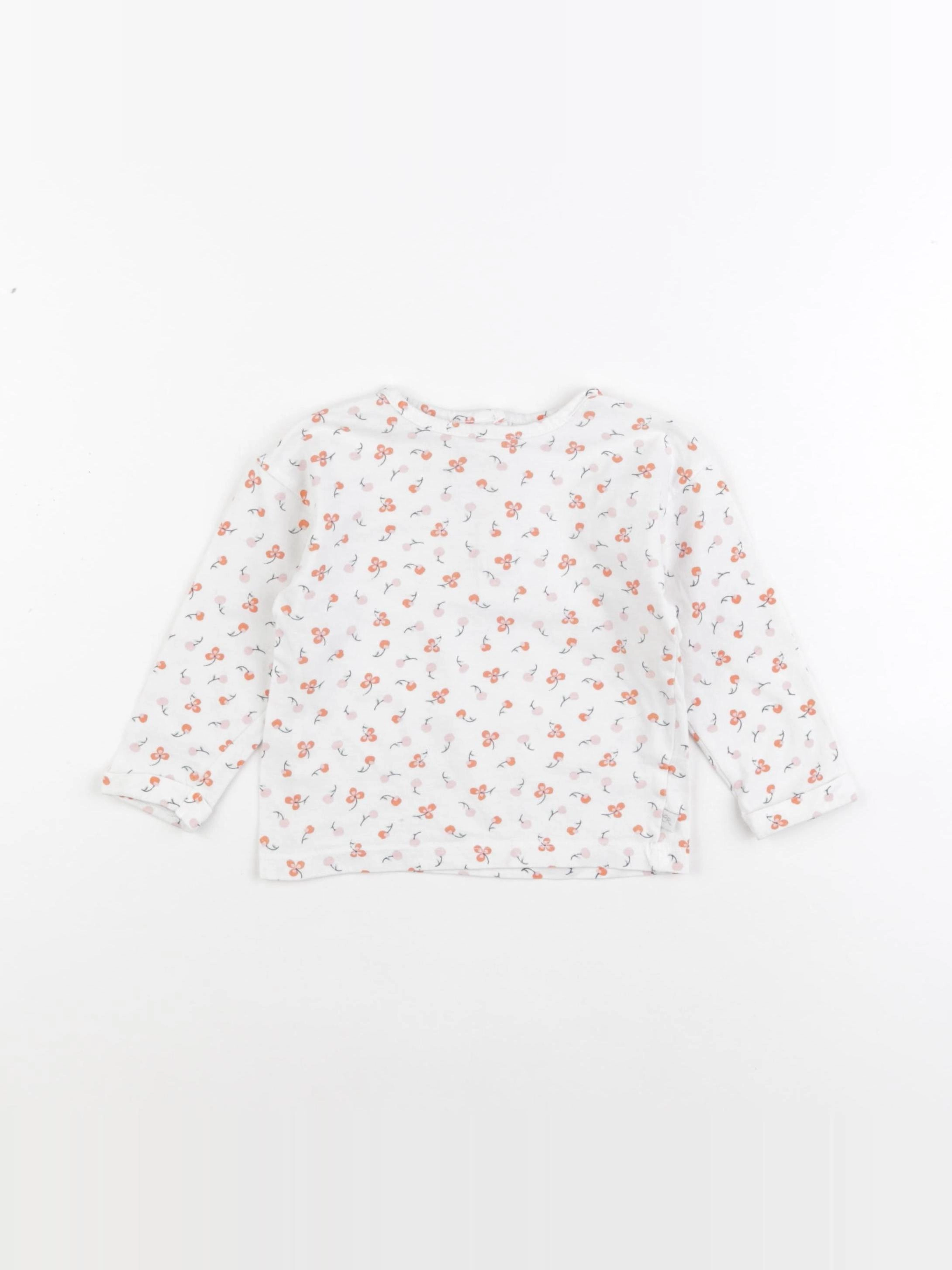 Cadet Rousselle - tee-shirt blanc, orange - 18 mois