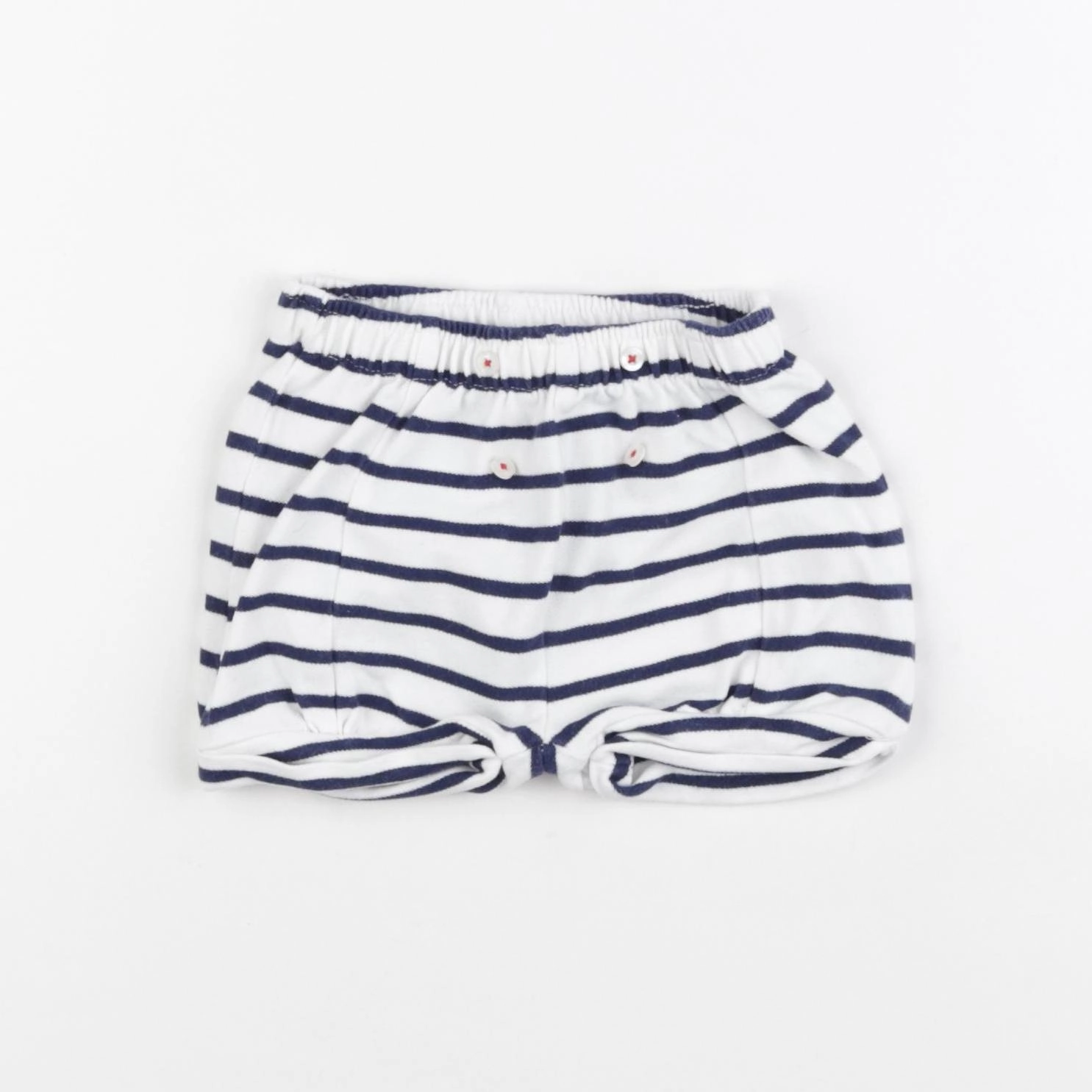 Zippy - short blanc, bleu - 6/9 mois