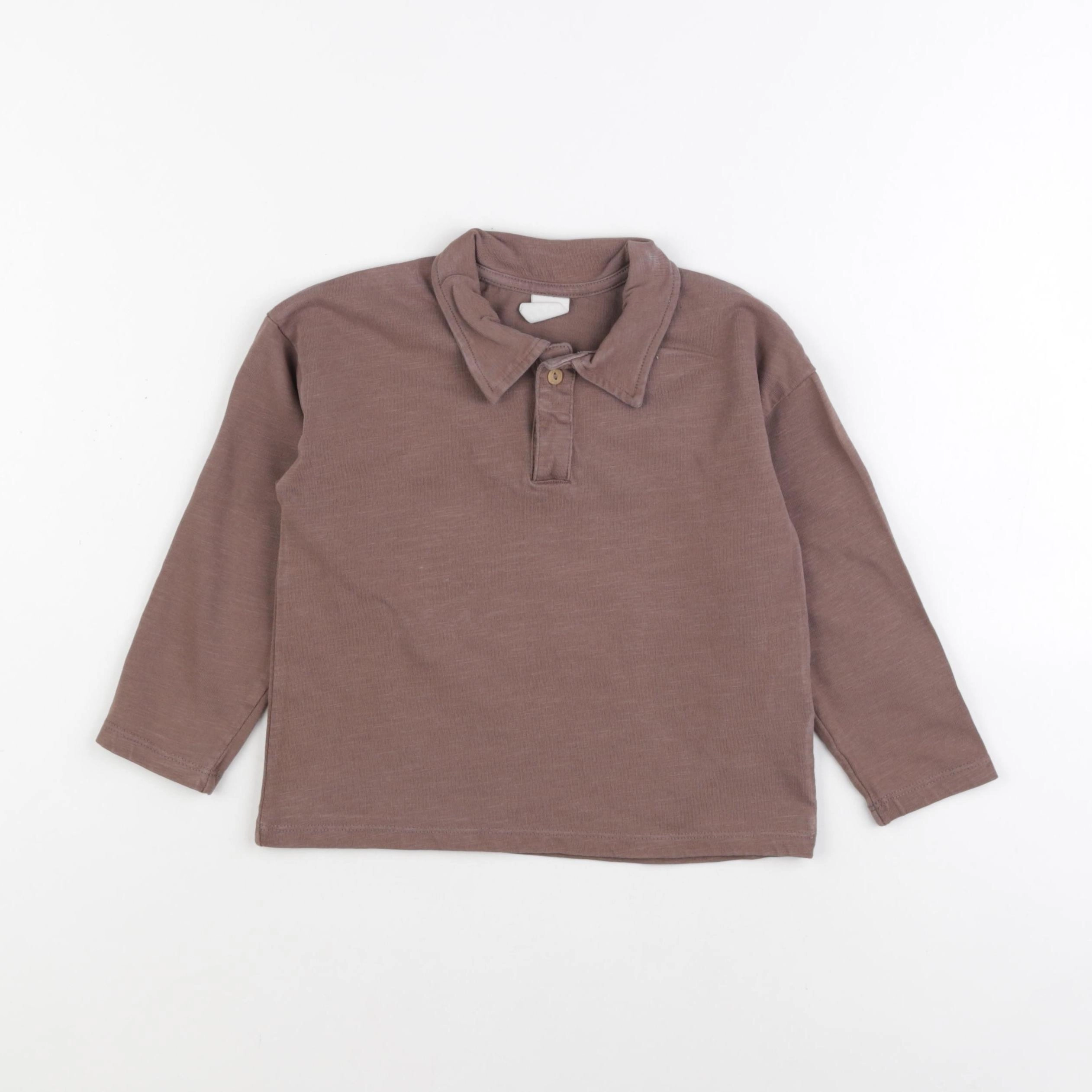 H&M - tee-shirt marron - 3/4 ans
