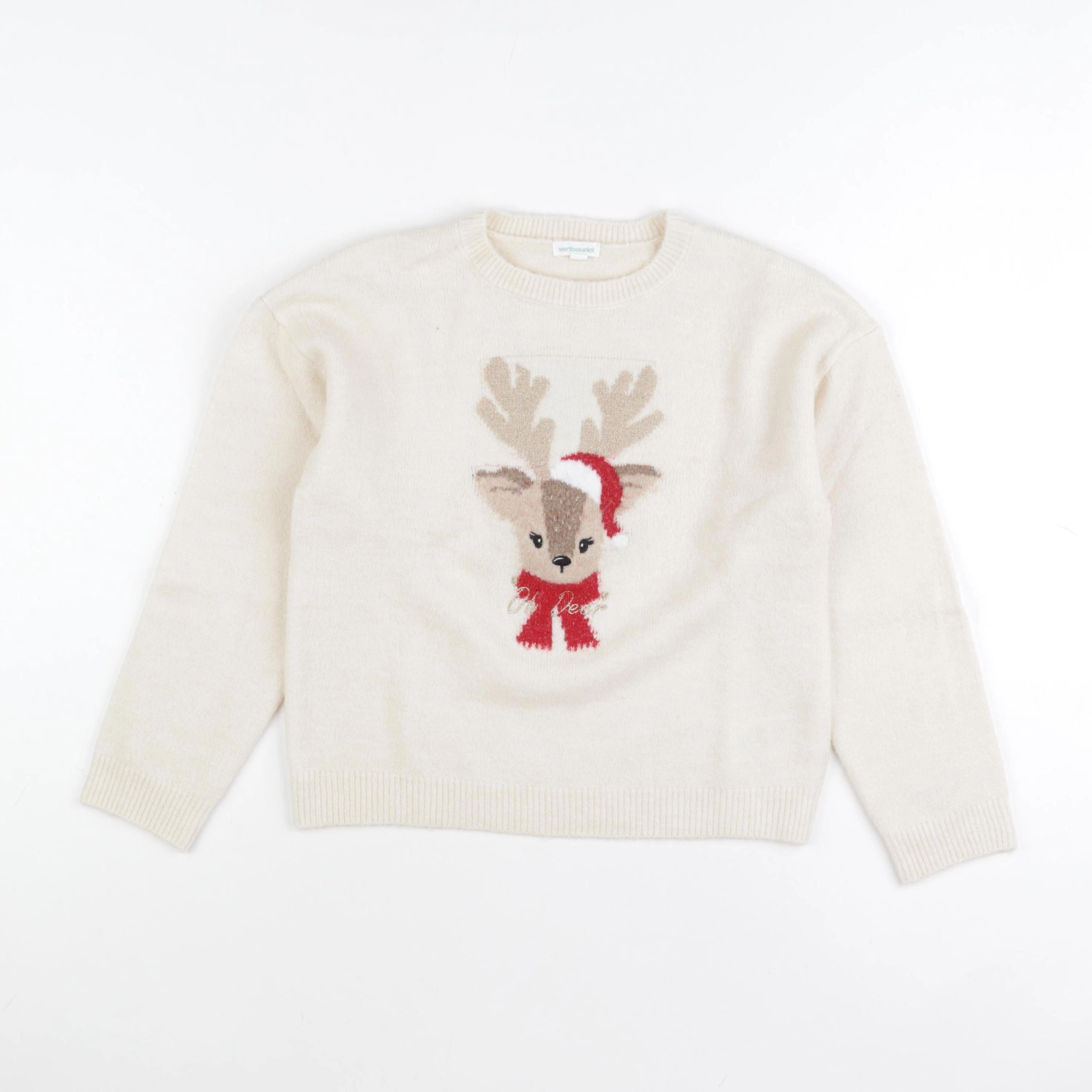 Vertbaudet - pull beige - 8 ans