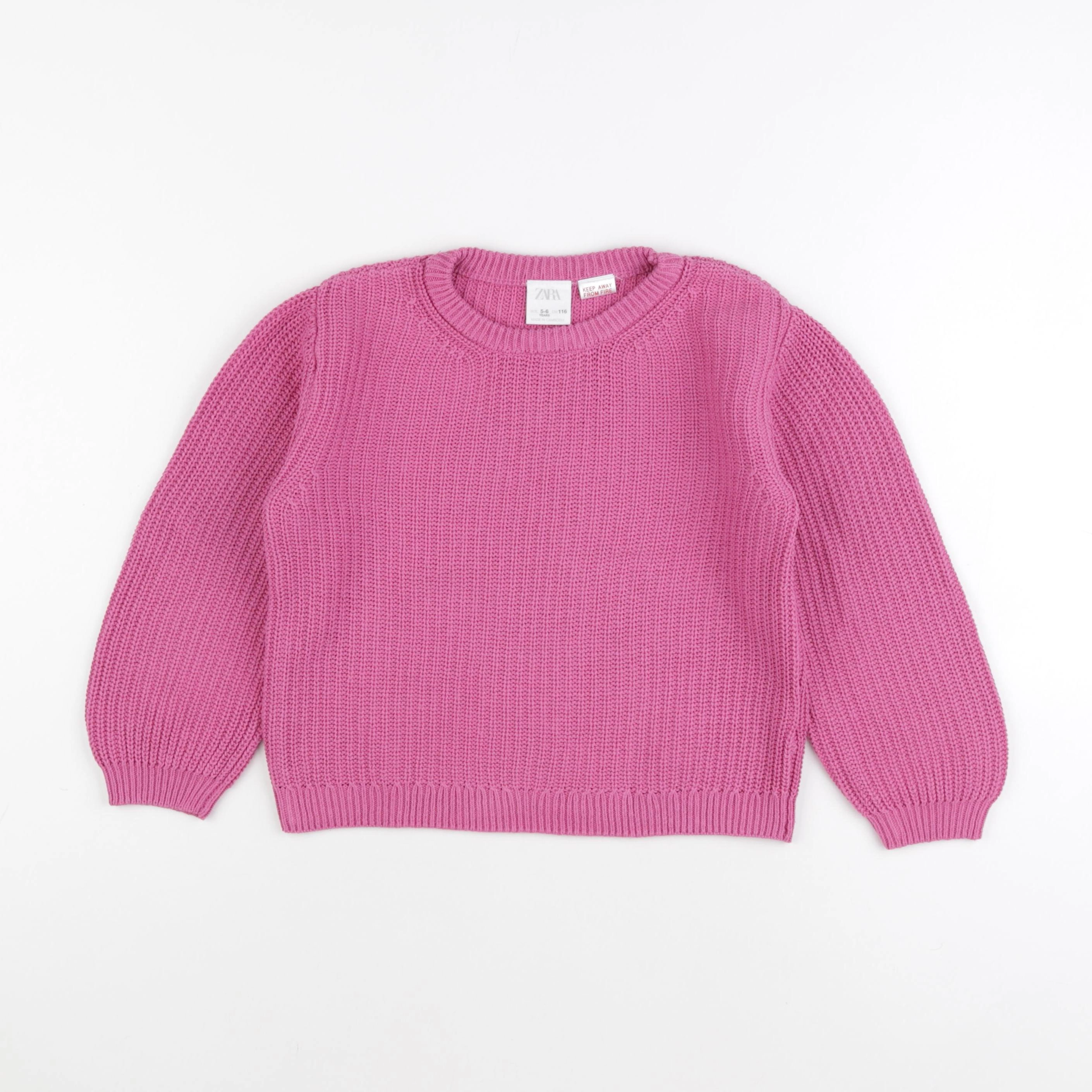 Zara - pull rose - 5/6 ans