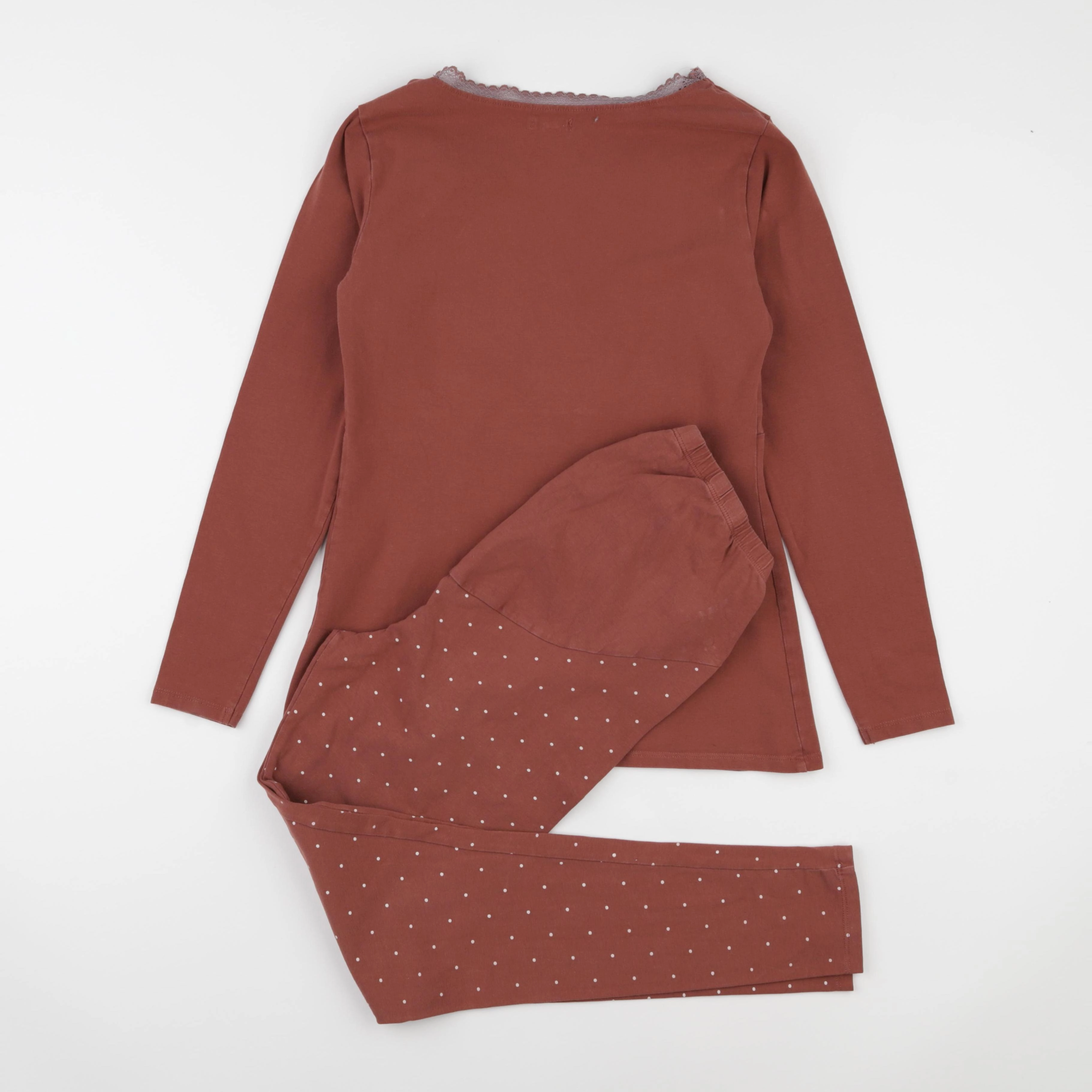 Vertbaudet - pyjama grossesse coton marron - 34 à 36