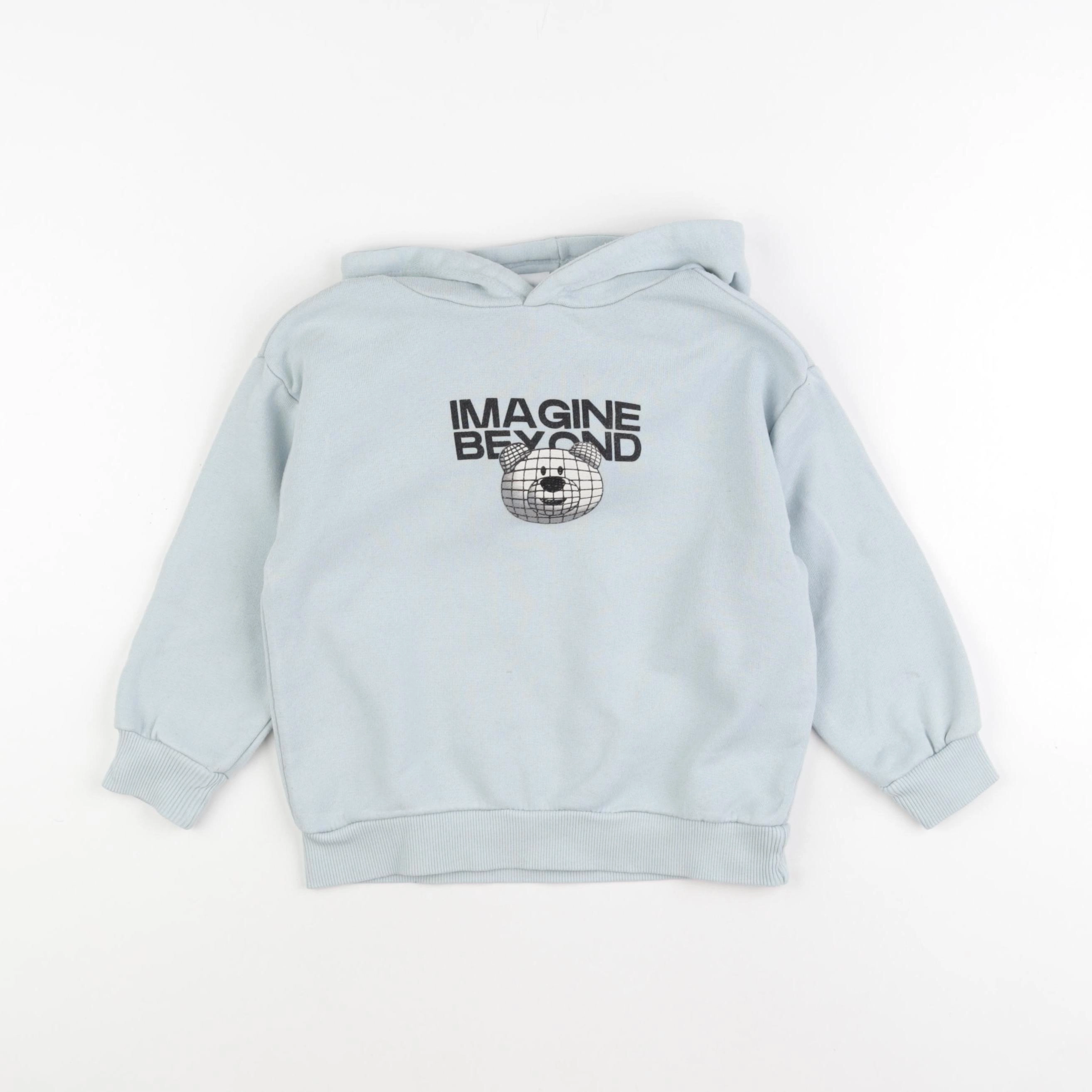 Zara - sweat imprimé au dos bleu - 3 ans