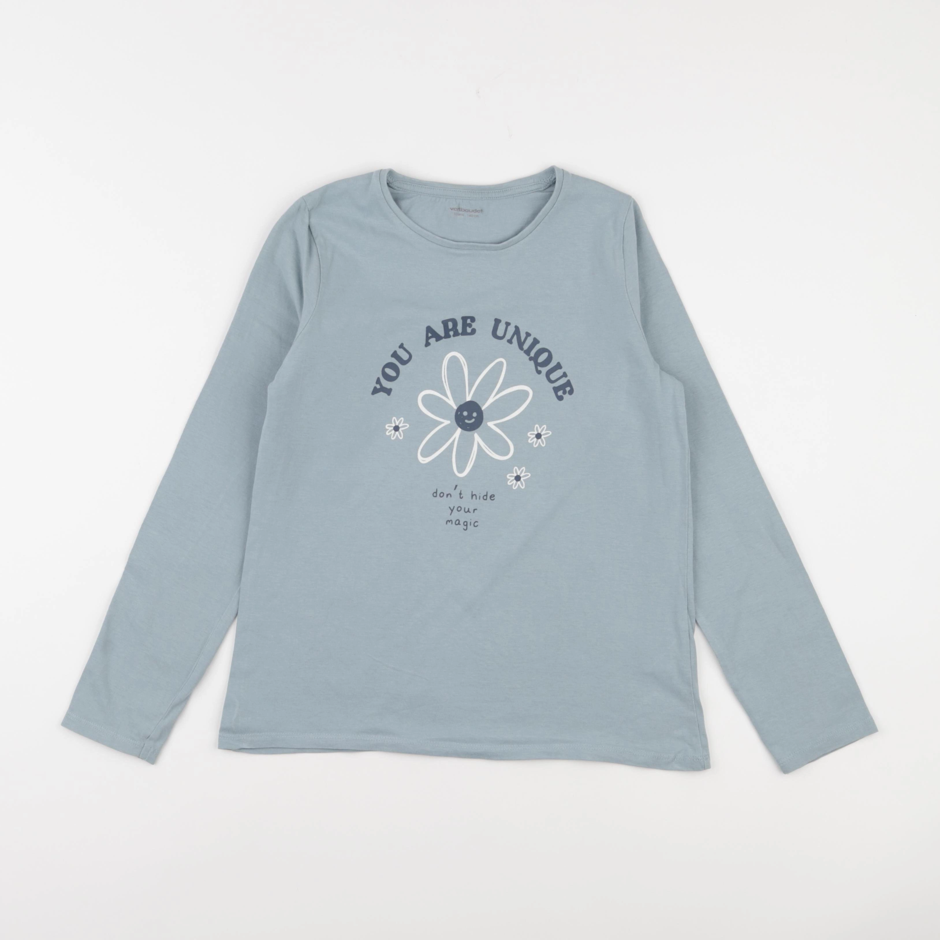 Vertbaudet - tee-shirt bleu - 10 ans