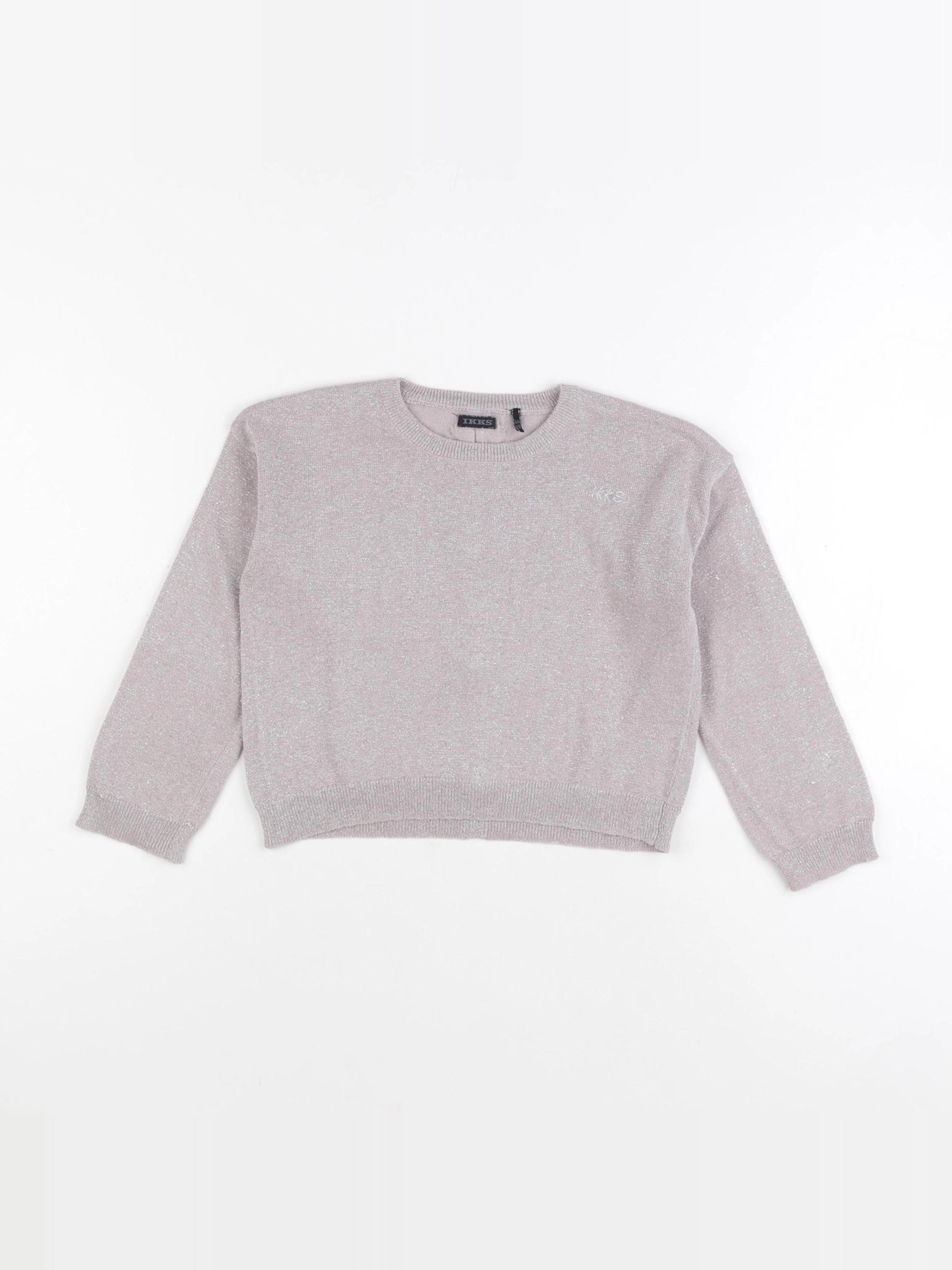 IKKS - pull rose, argent - 5 ans