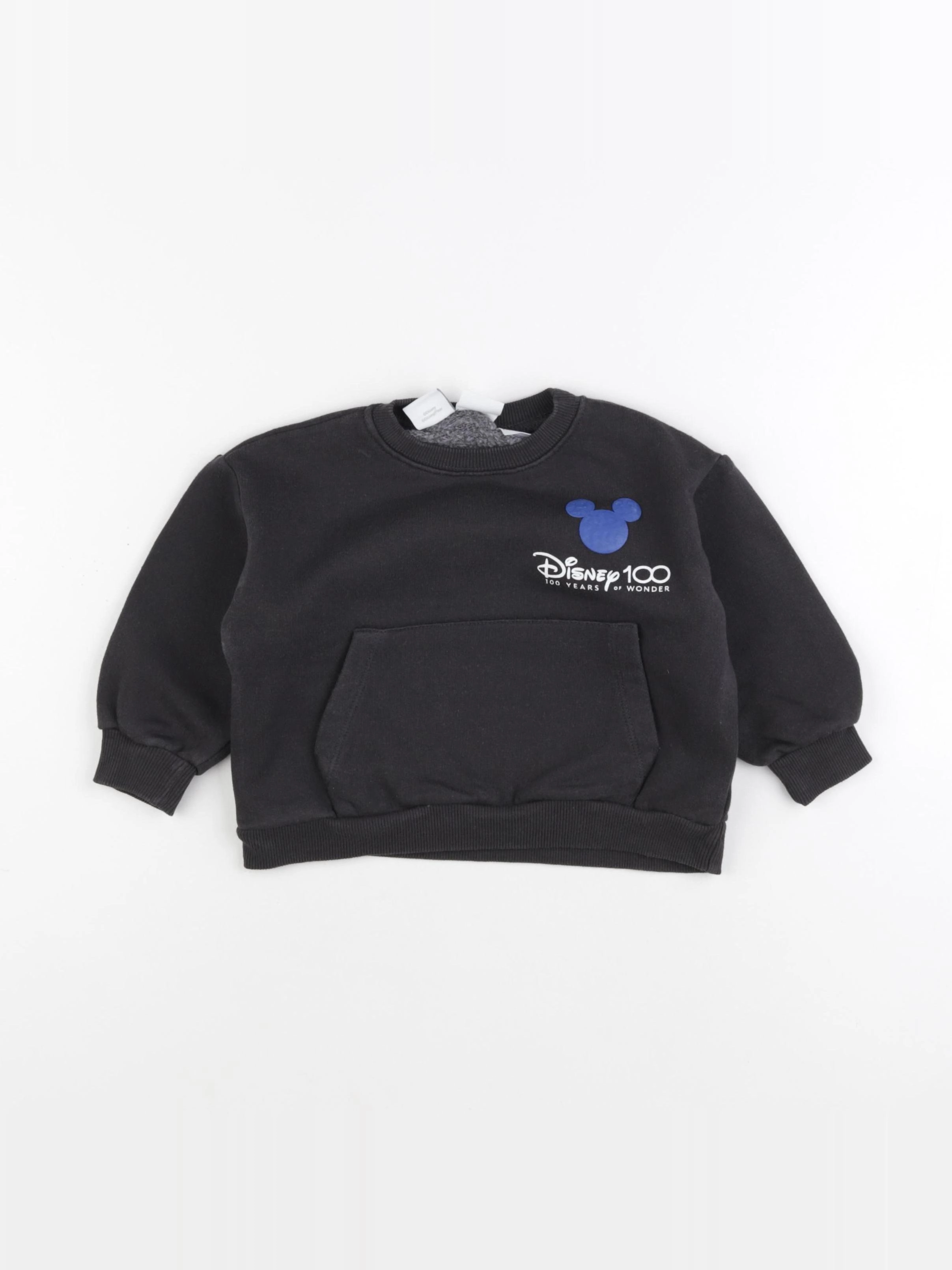 Zara - sweat imprimé au dos noir - 2/3 ans