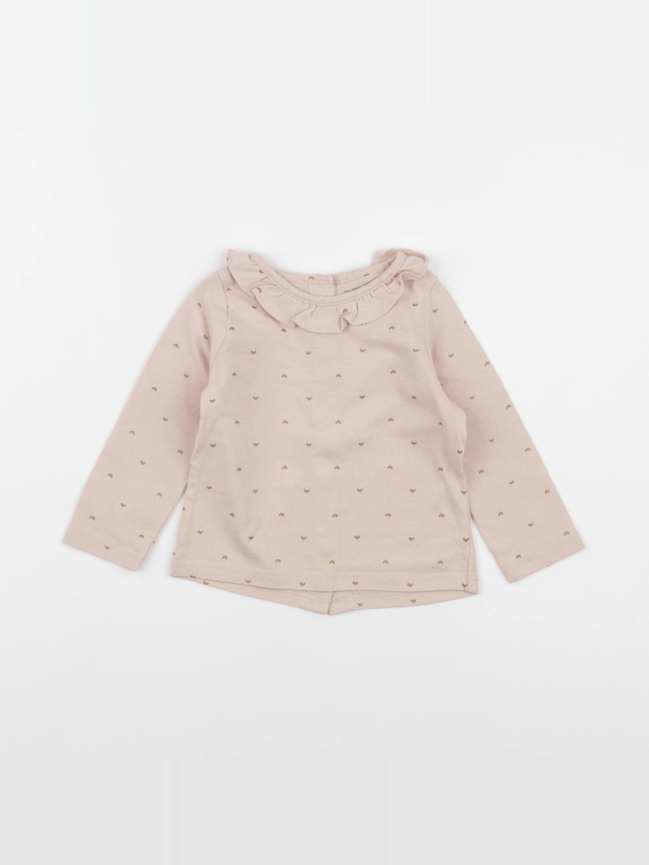Vertbaudet - tee-shirt rose - 9 mois