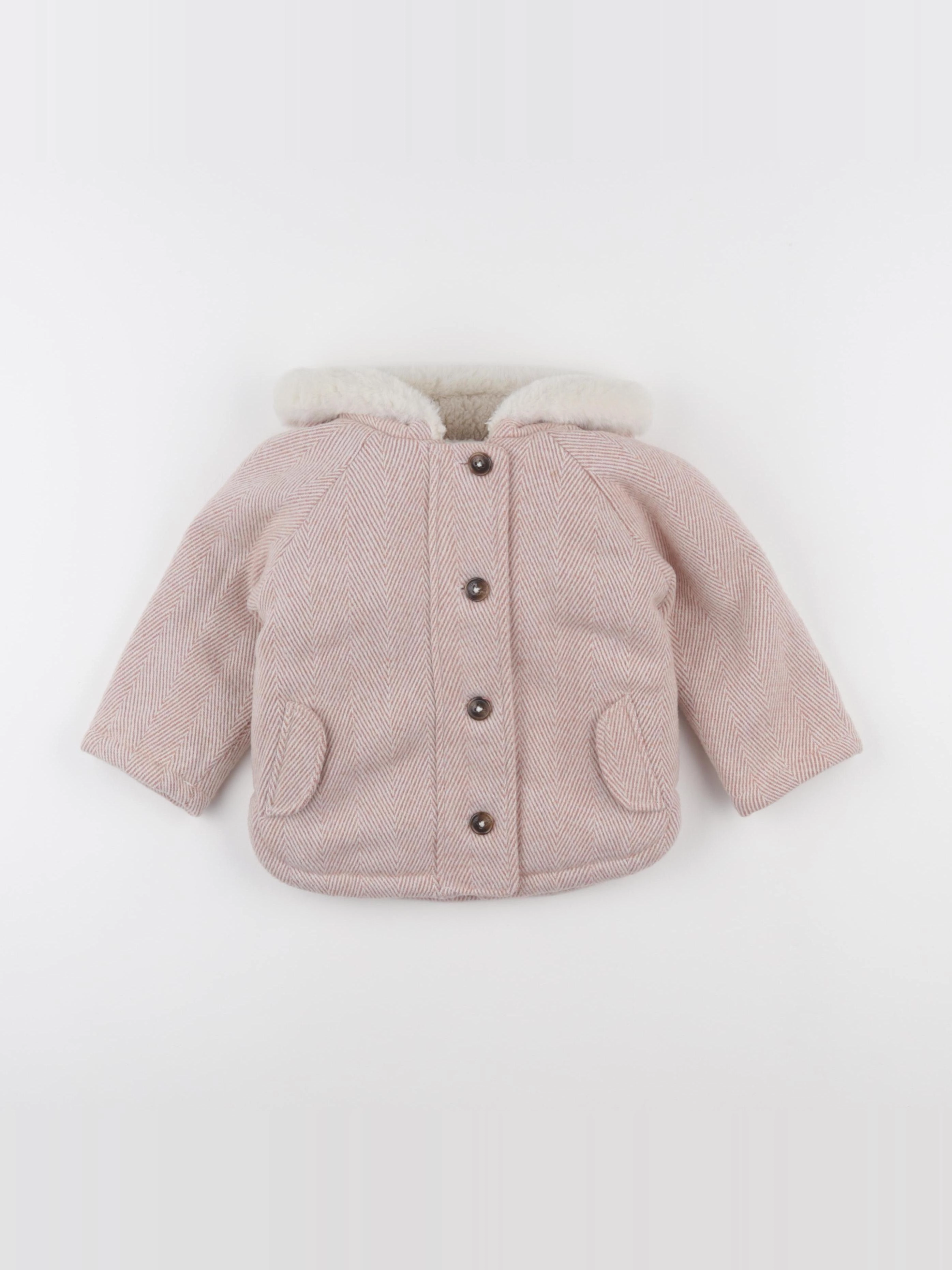 Vertbaudet - manteau rose - 24 mois
