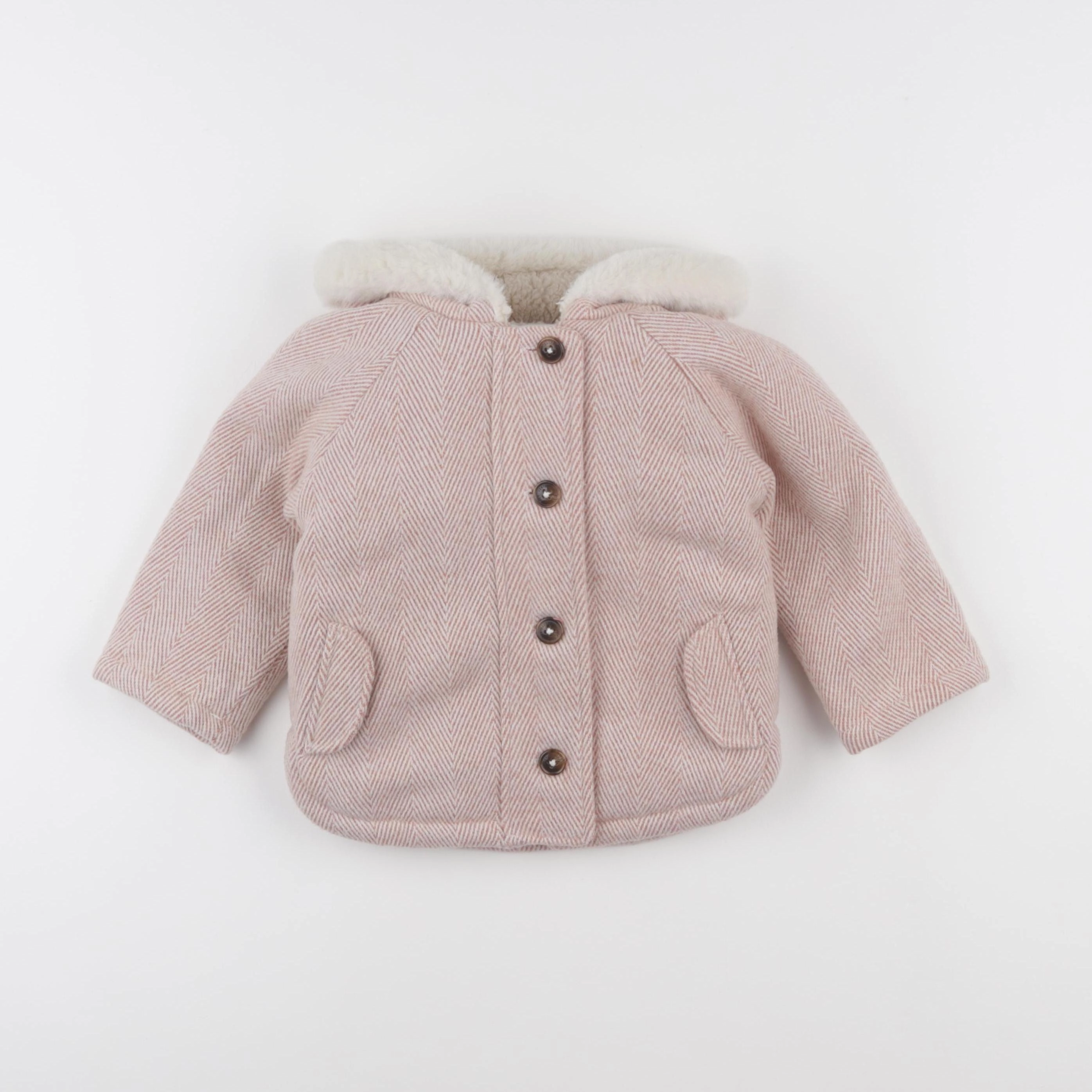 Vertbaudet - manteau rose - 24 mois