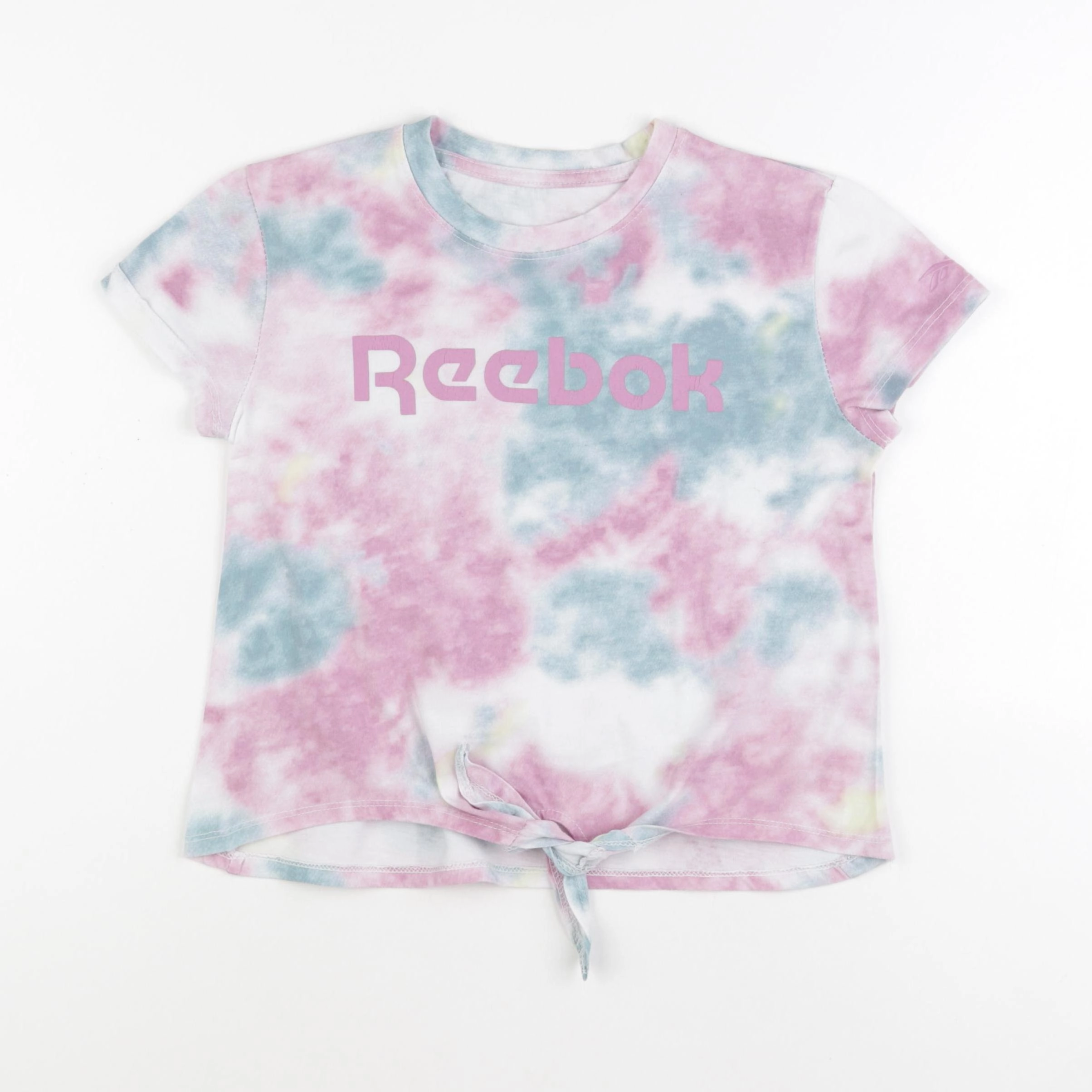 Reebok - tee-shirt rose, vert - 8/10 ans