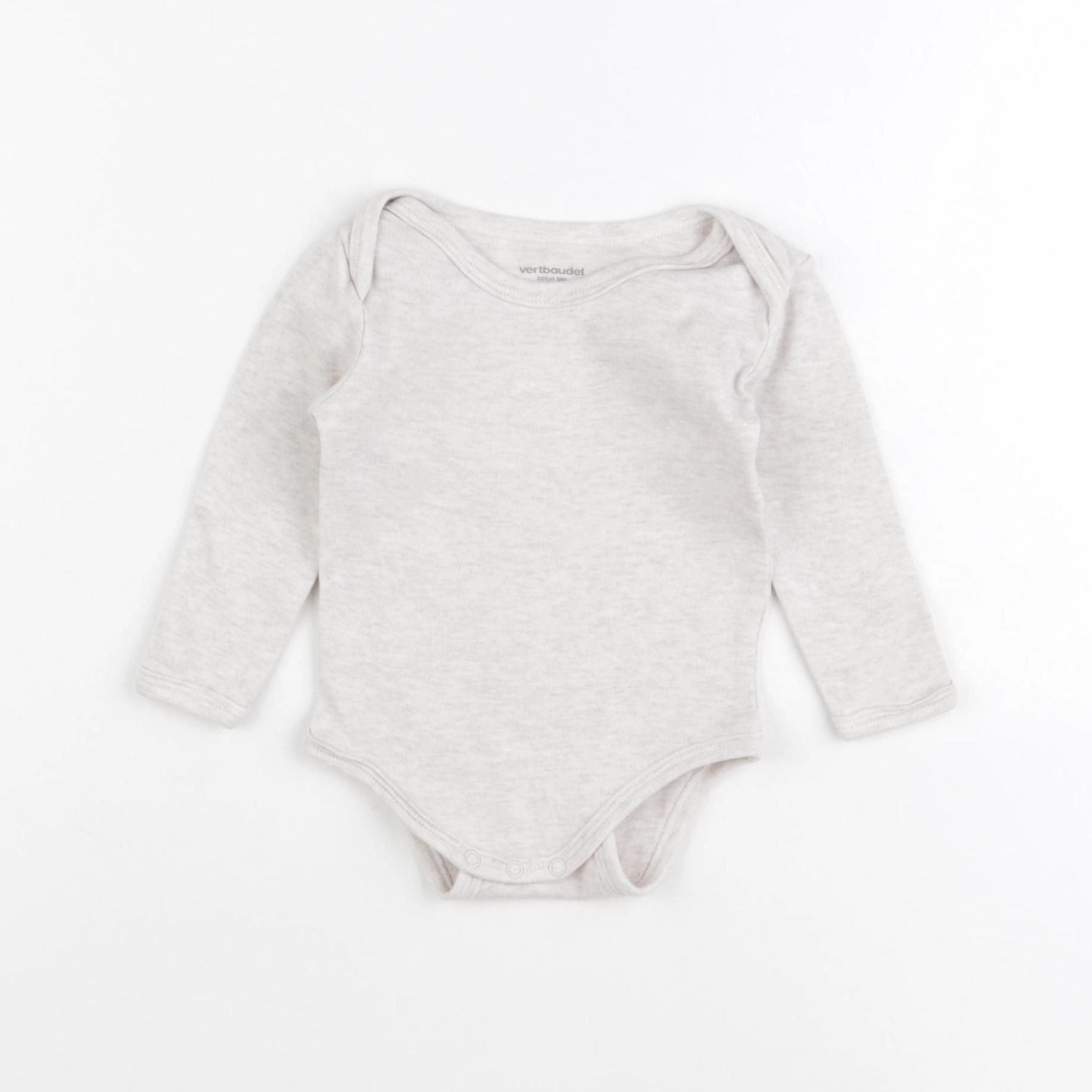 Vertbaudet - body gris - 6 mois
