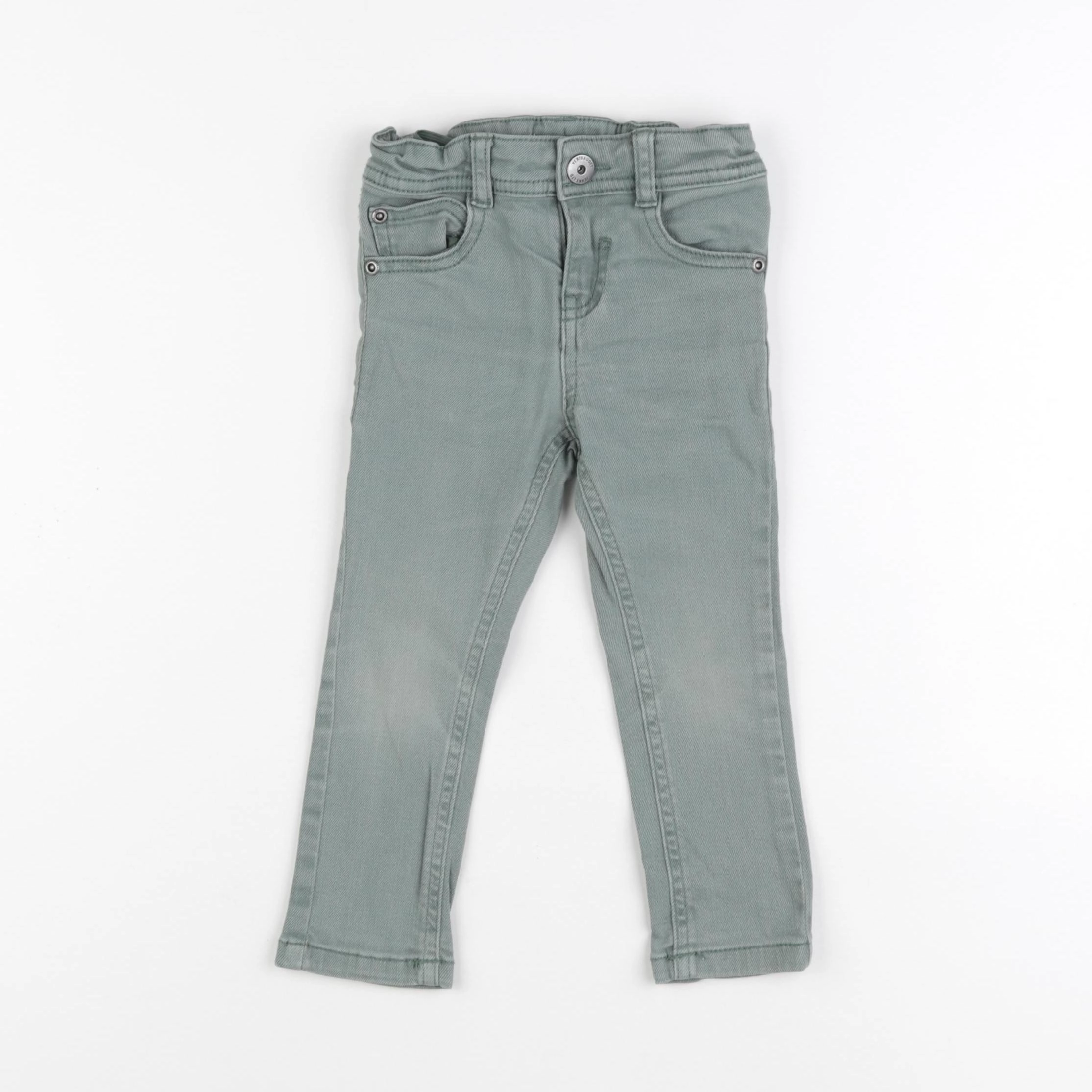 Vertbaudet - jean vert - 2 ans
