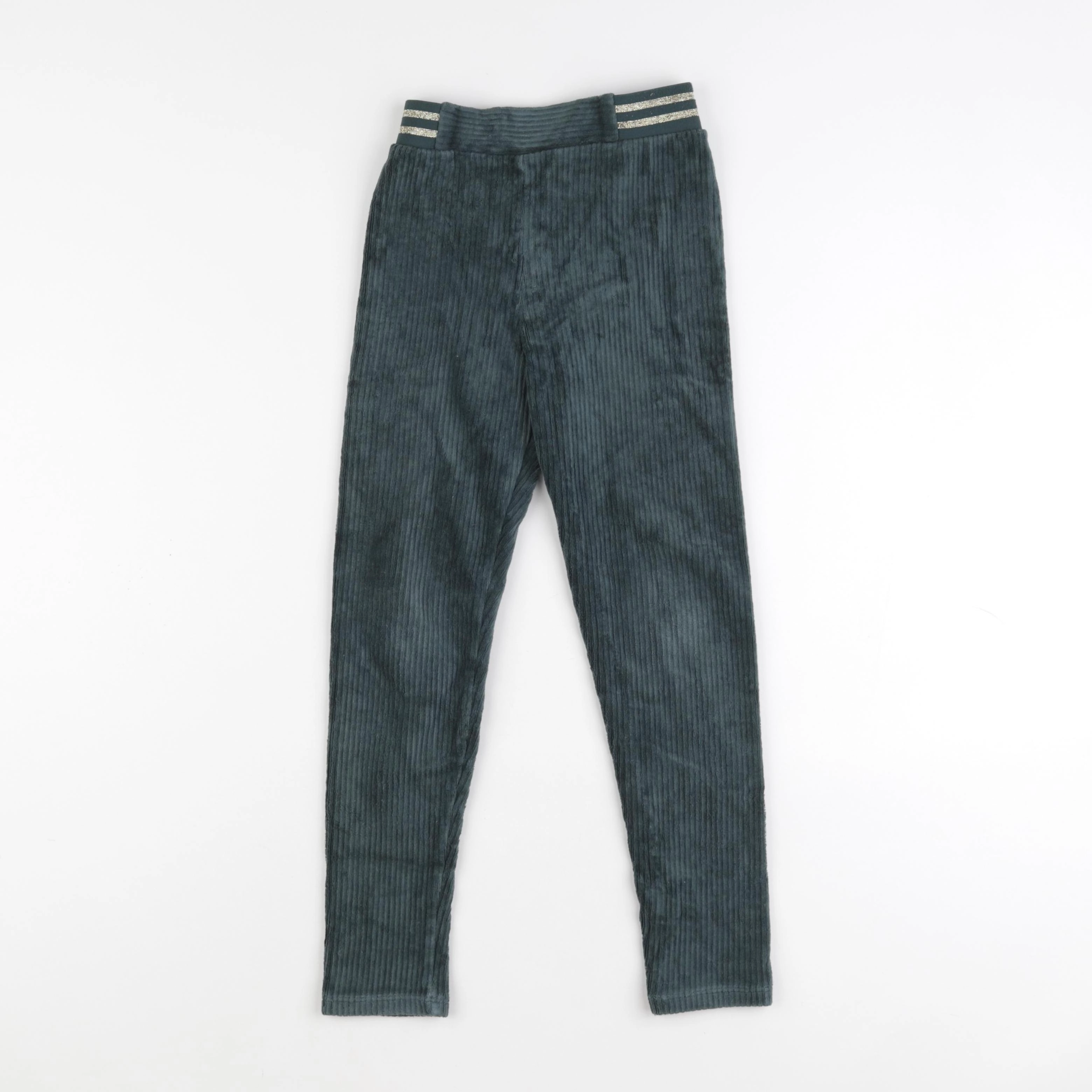 Vertbaudet - legging velours vert - 8 ans
