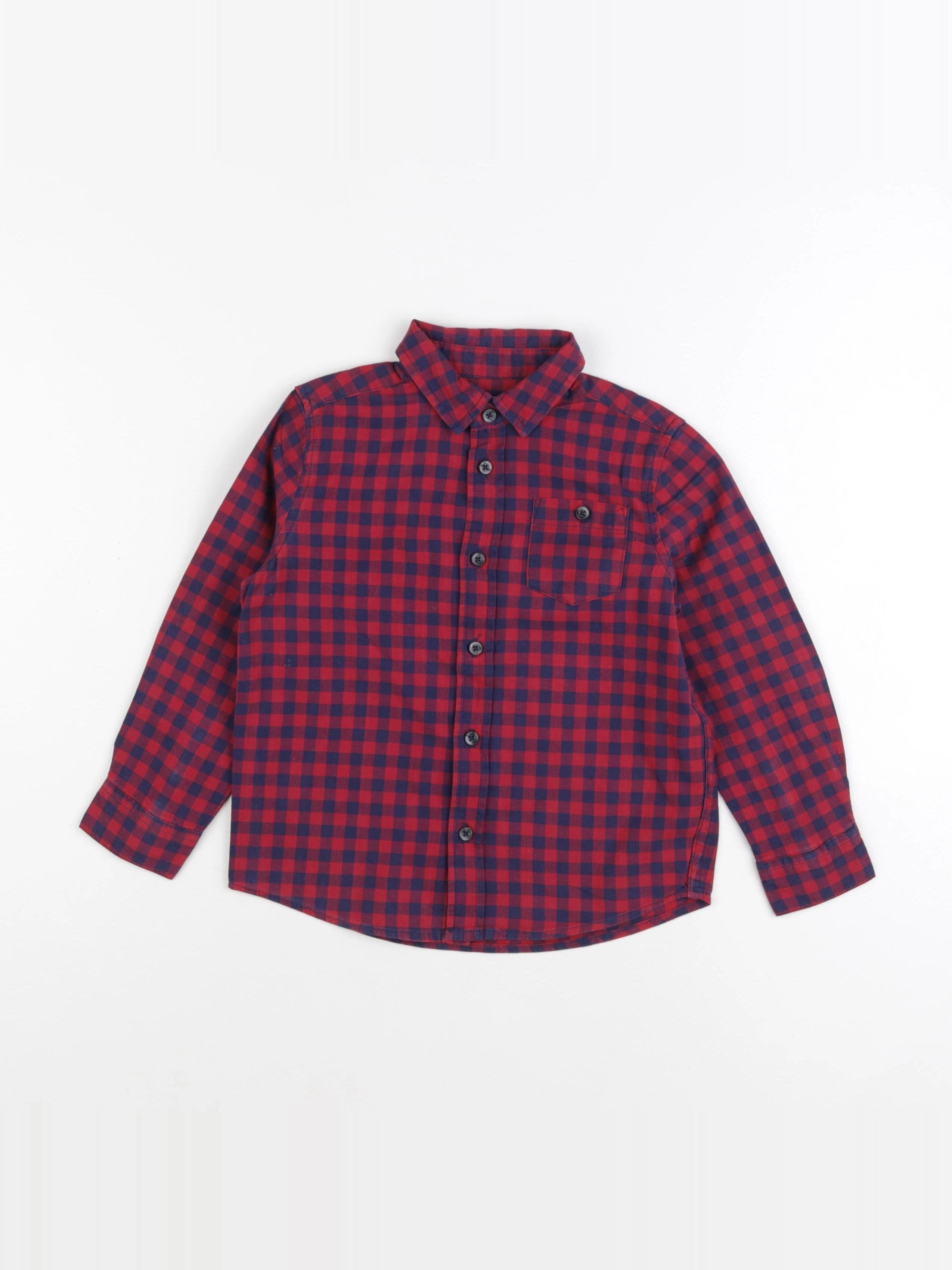 Monoprix - chemise rouge - 4 ans