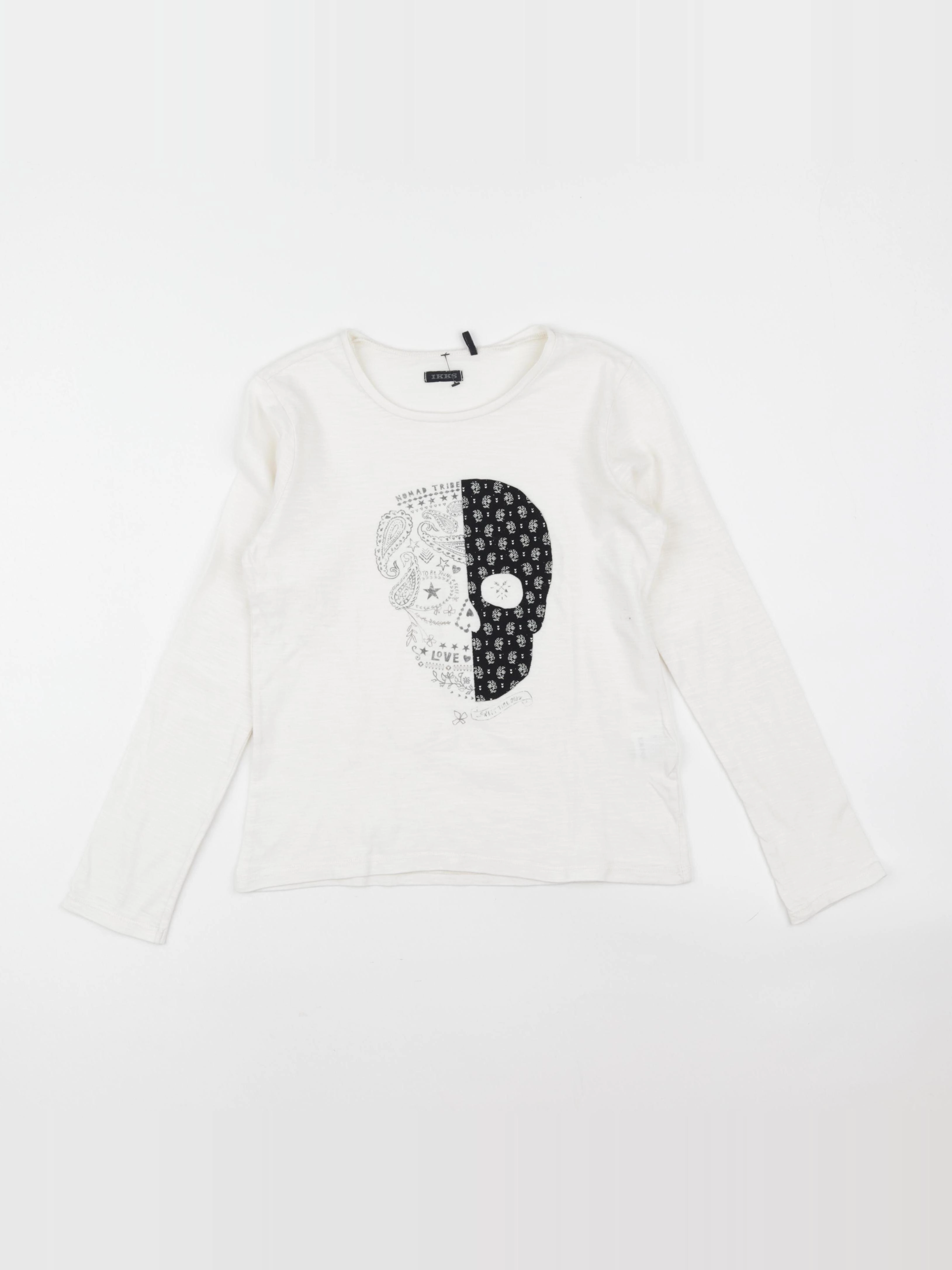 IKKS - tee-shirt beige - 10 ans