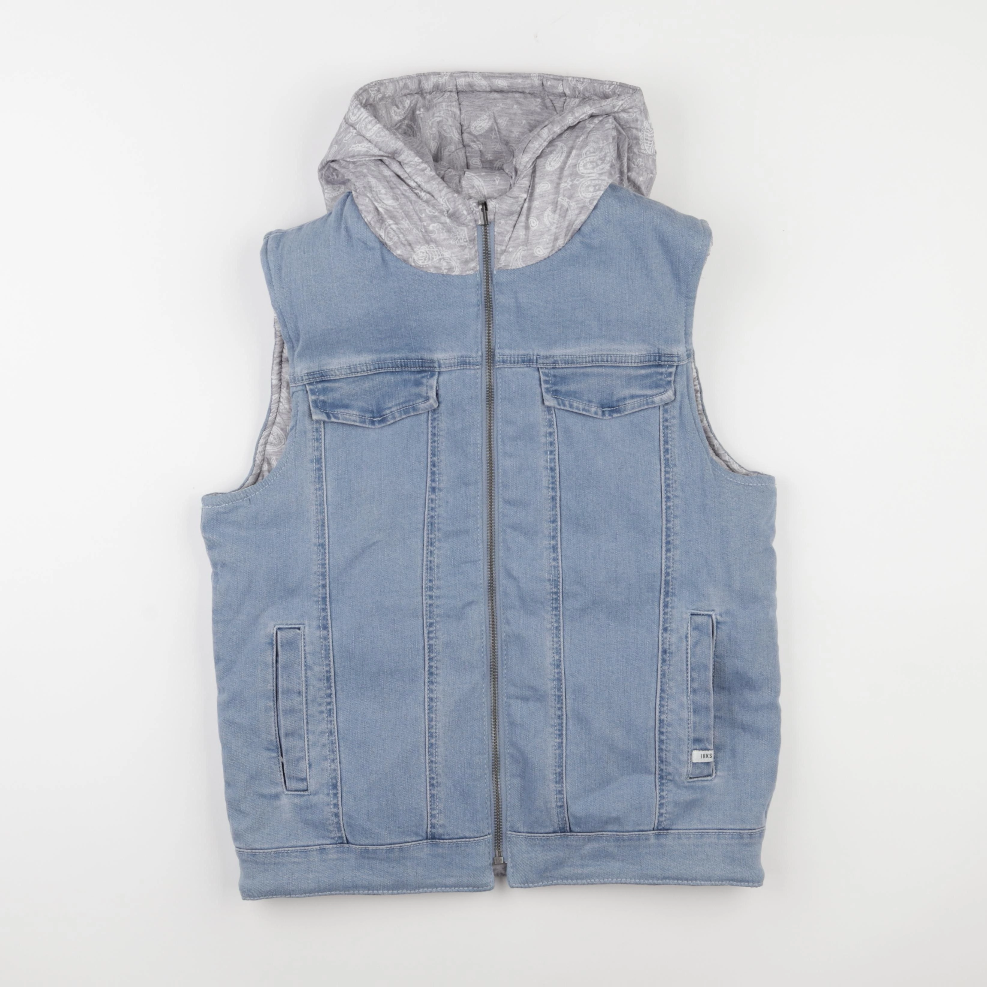 IKKS - doudoune réversible bleu - 12 ans