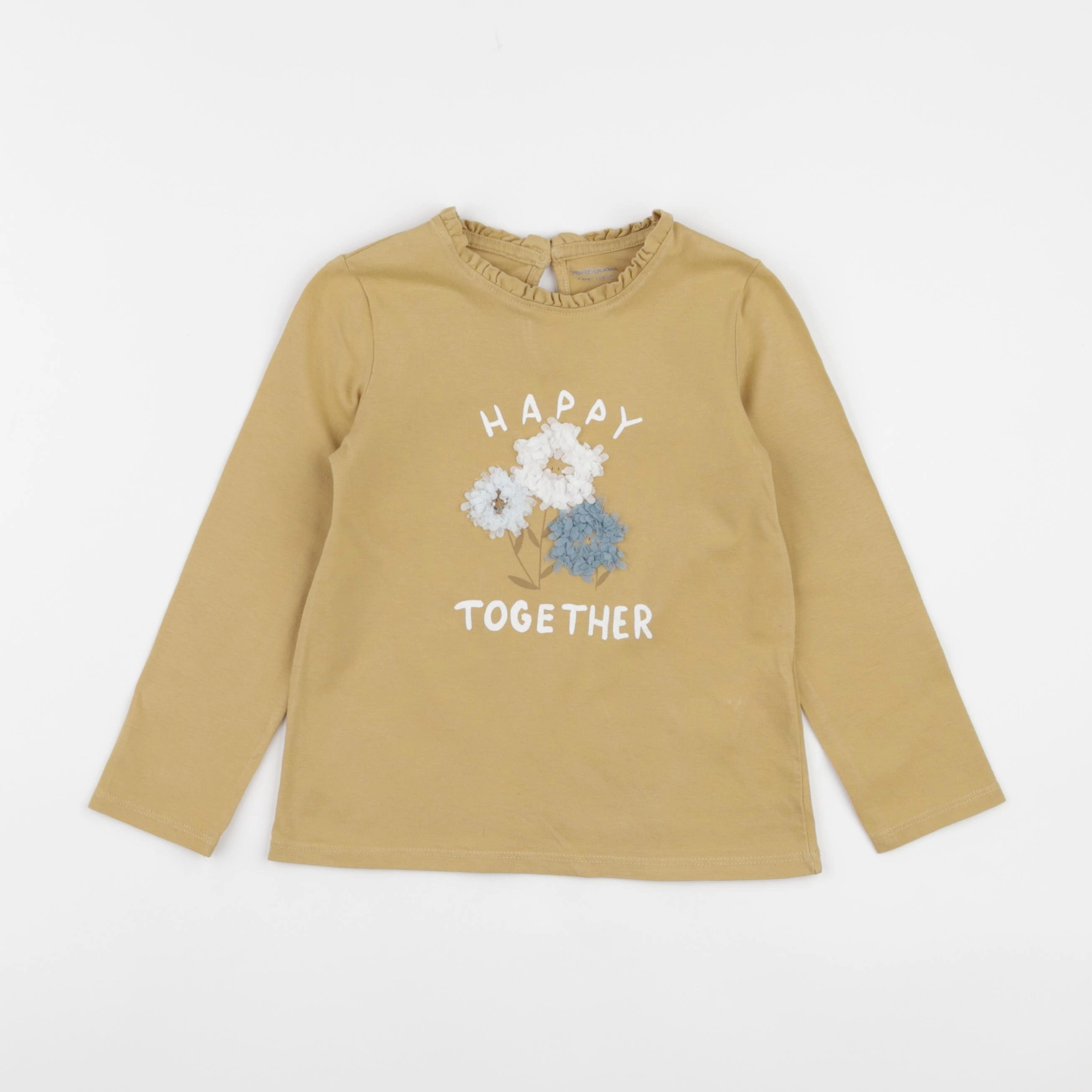 Vertbaudet - tee-shirt jaune - 4 ans