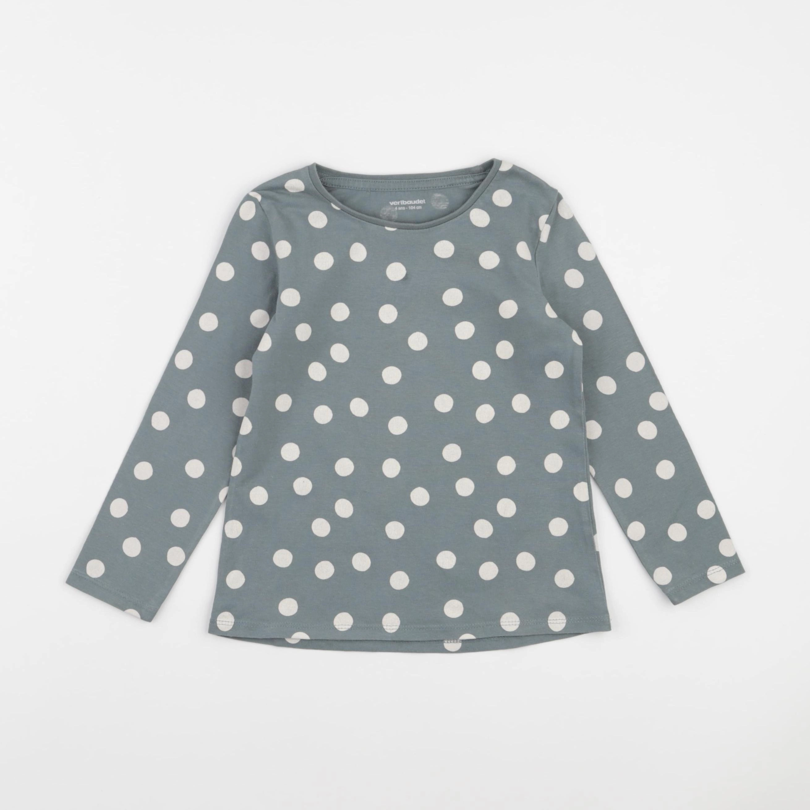Vertbaudet - tee-shirt bleu - 4 ans