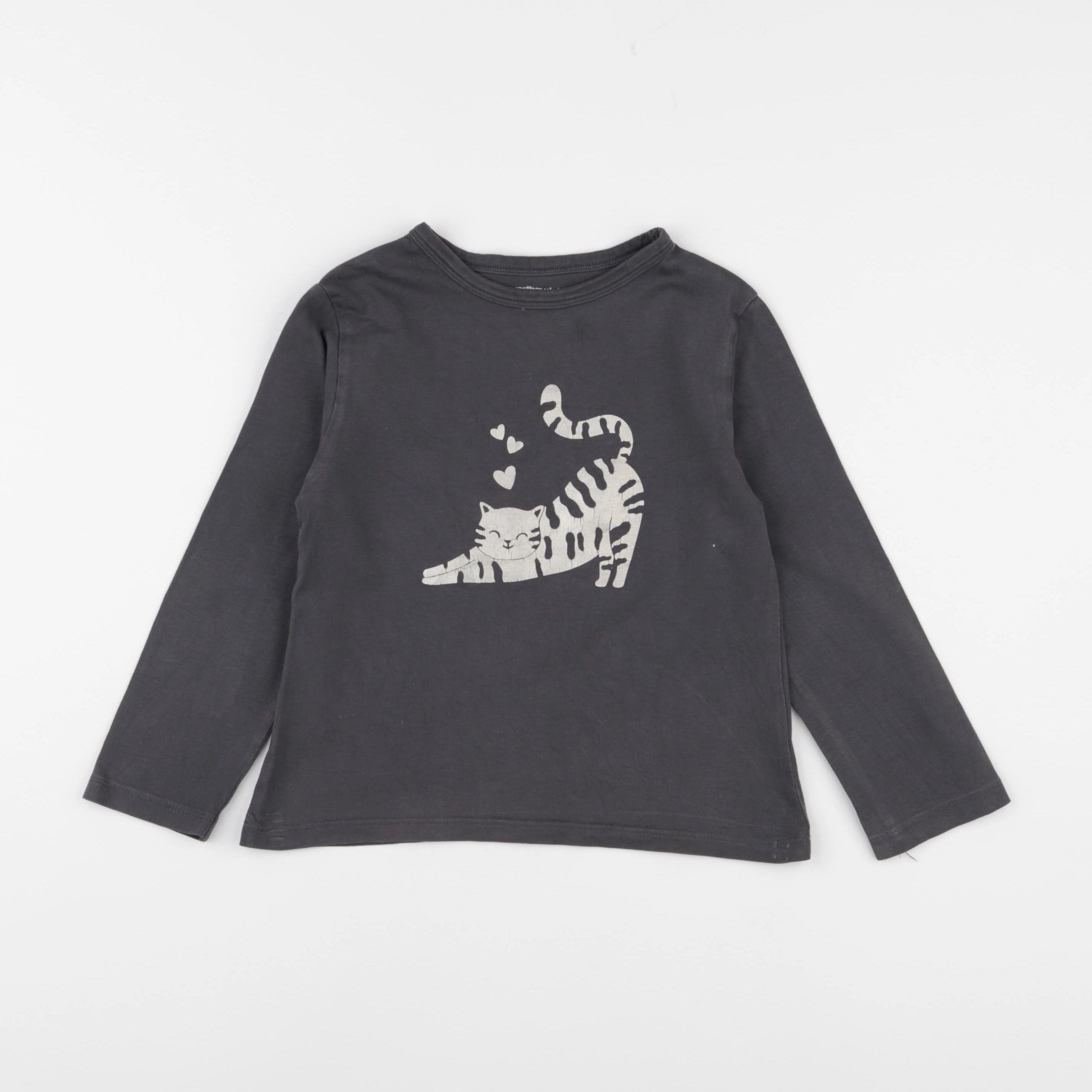 Vertbaudet - tee-shirt gris - 5 ans