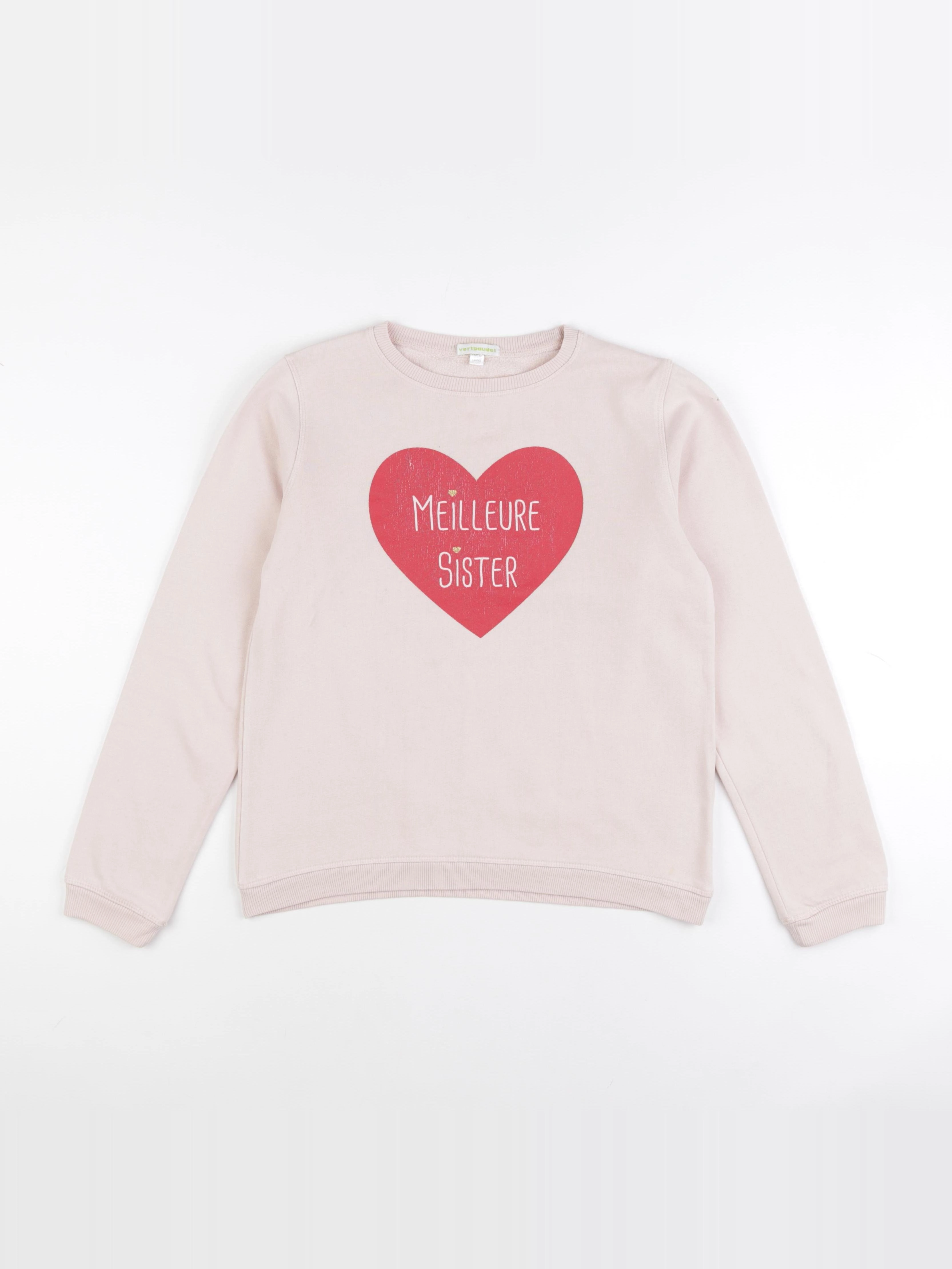 Vertbaudet - sweat rose - 14 ans