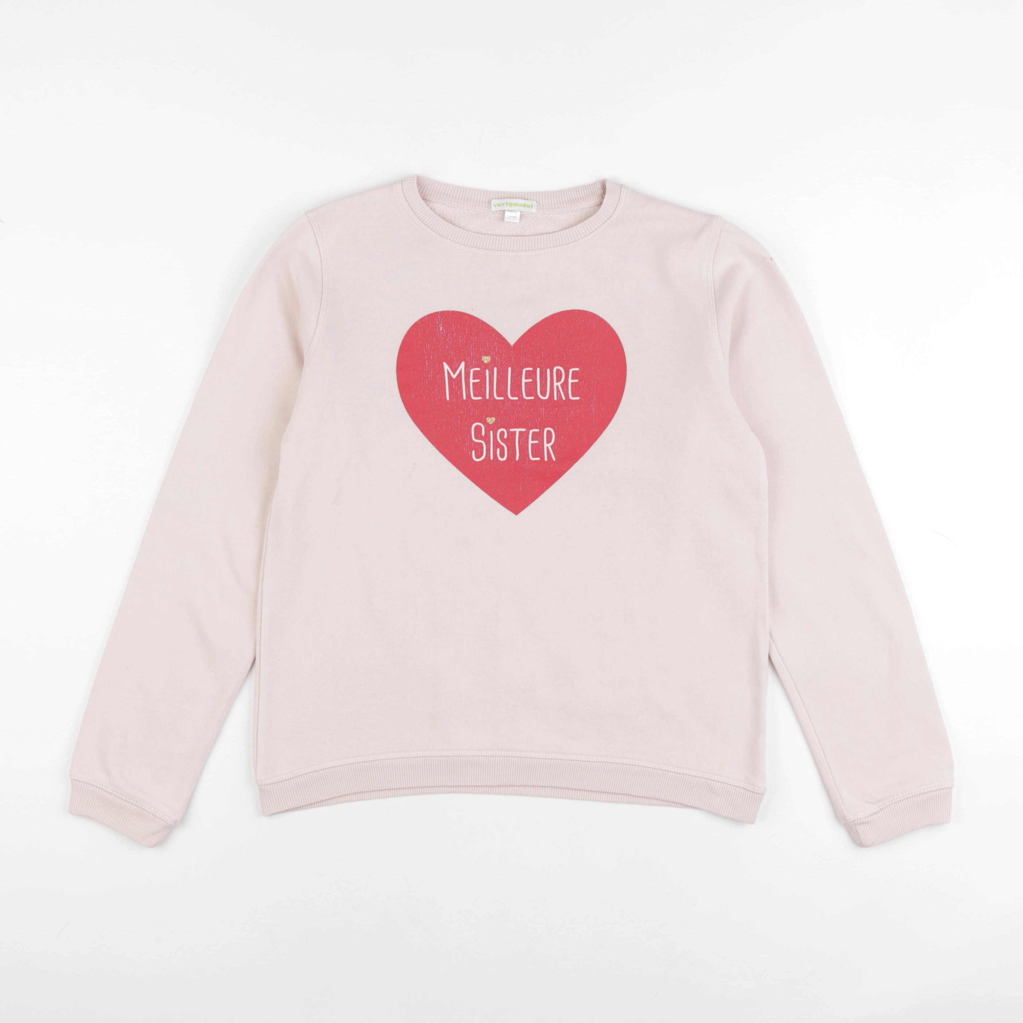 Vertbaudet - sweat rose - 14 ans