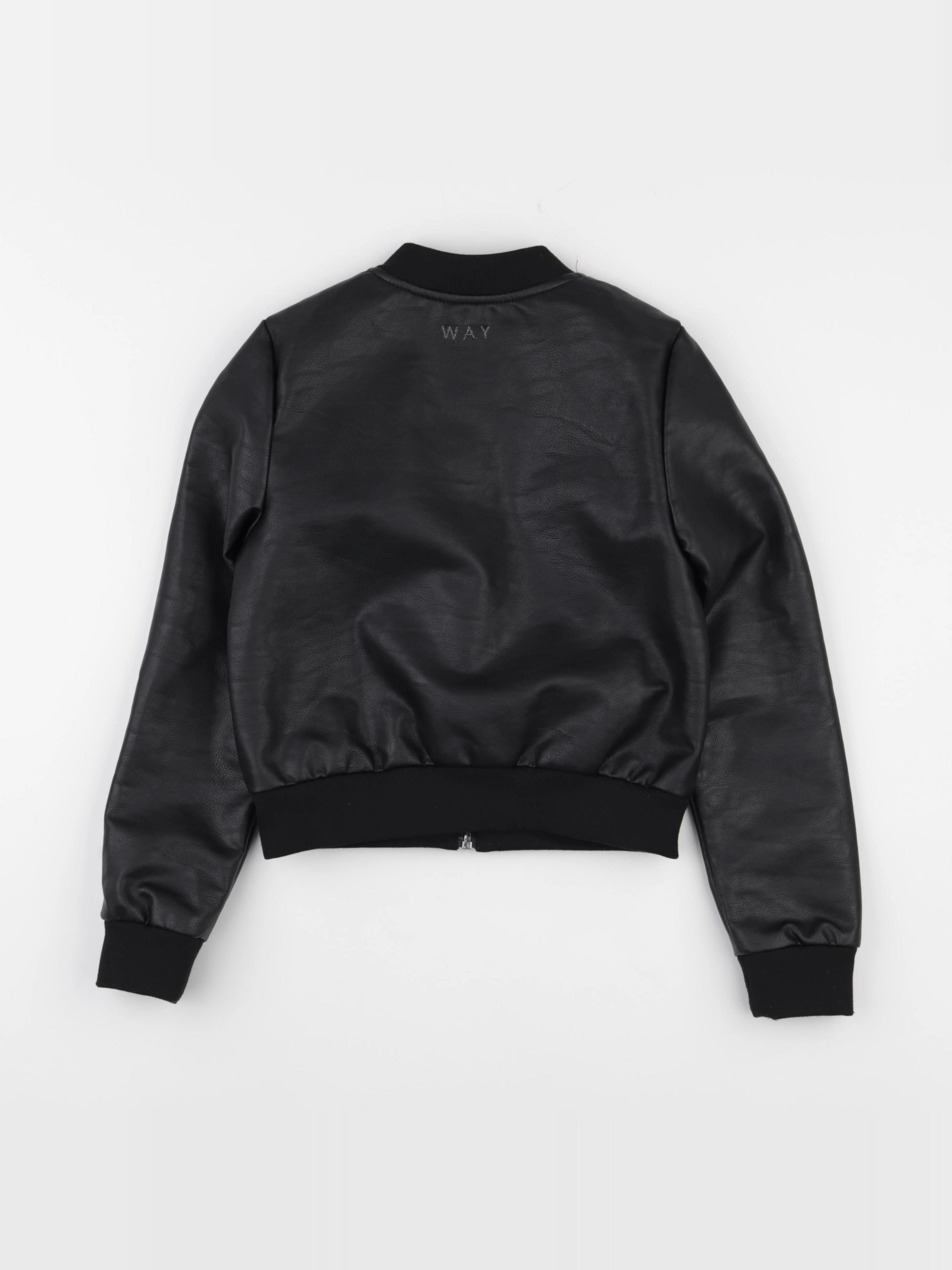 IKKS - veste simili cuir noir - 10 ans