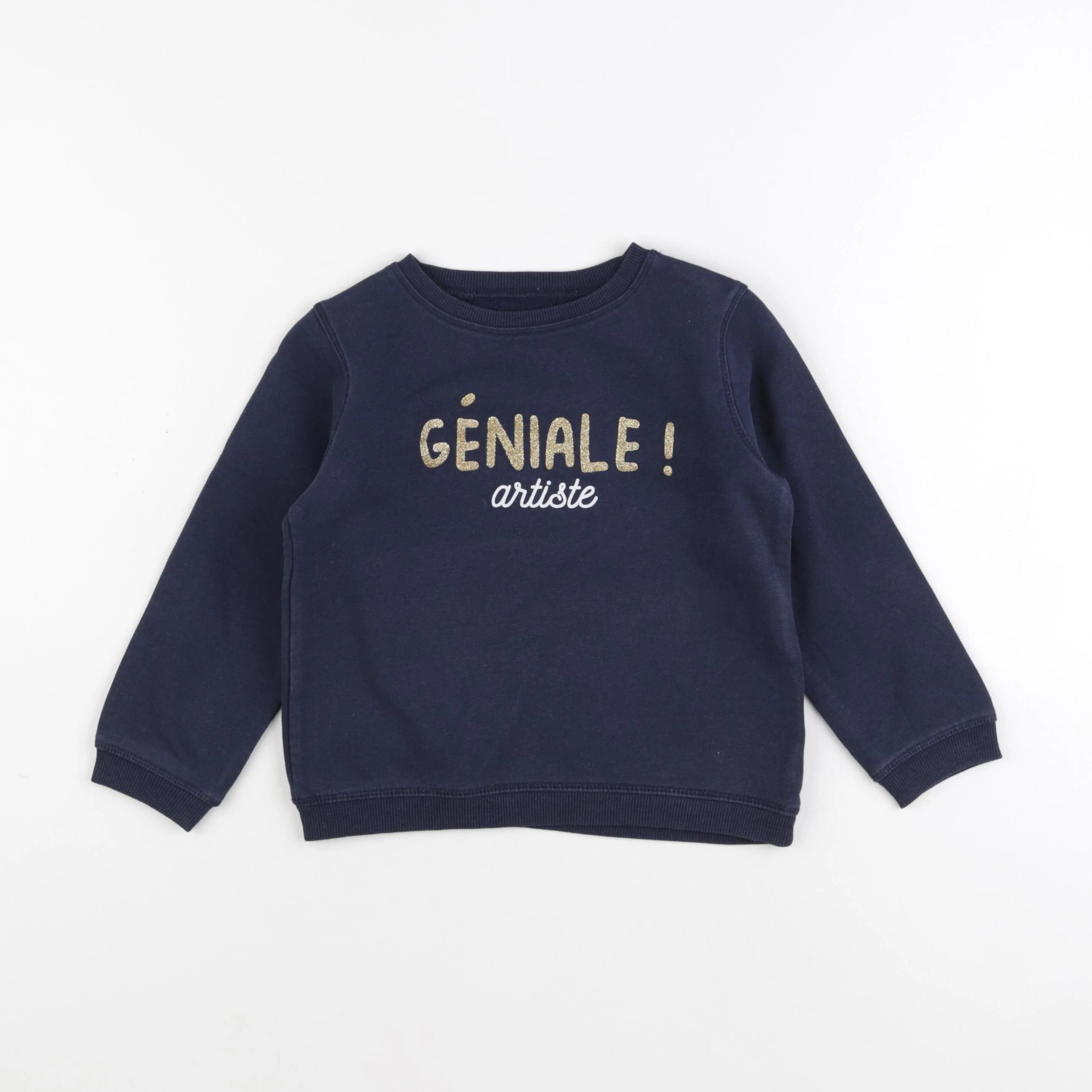 Vertbaudet - sweat bleu - 5 ans