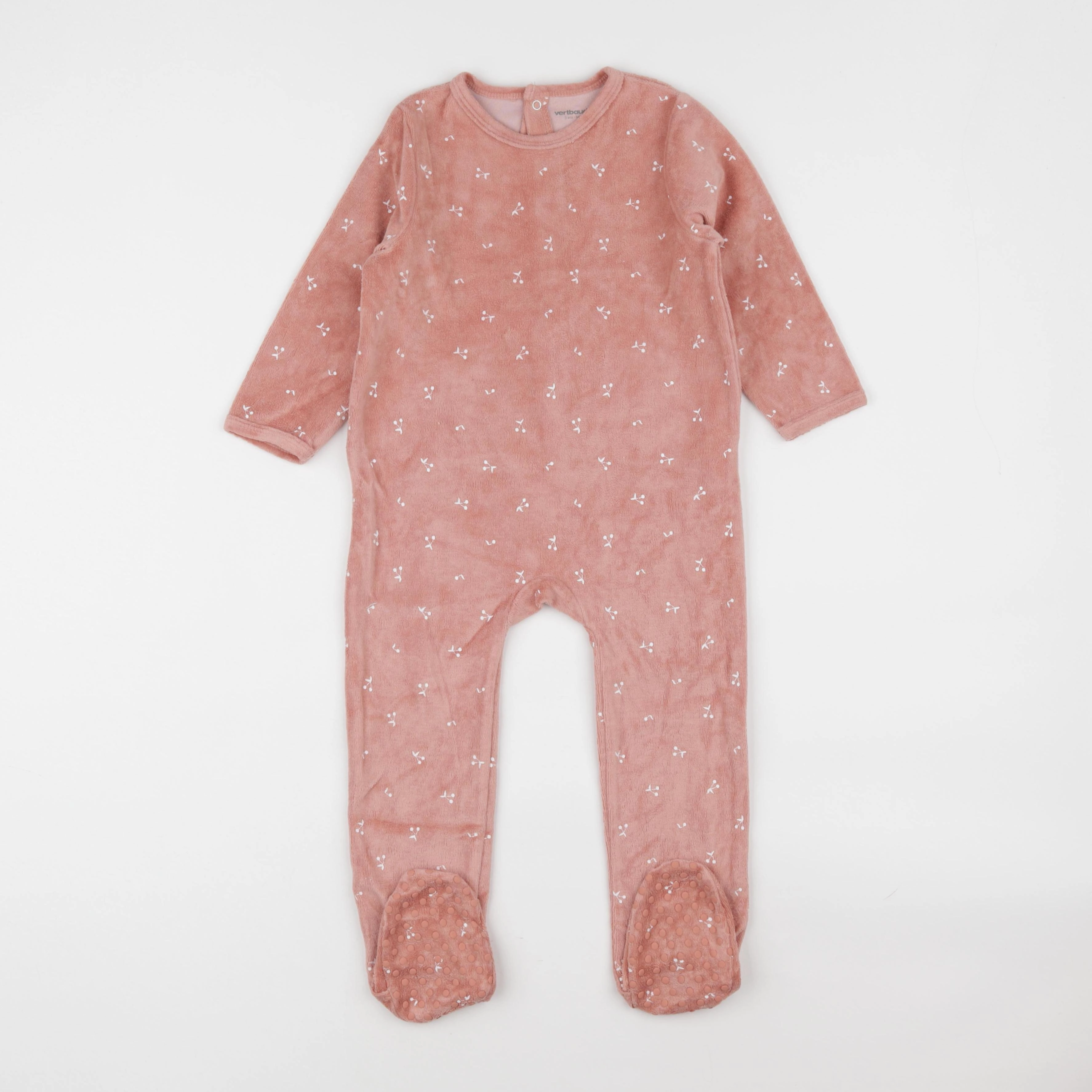 Vertbaudet - pyjama velours rose - 3 ans