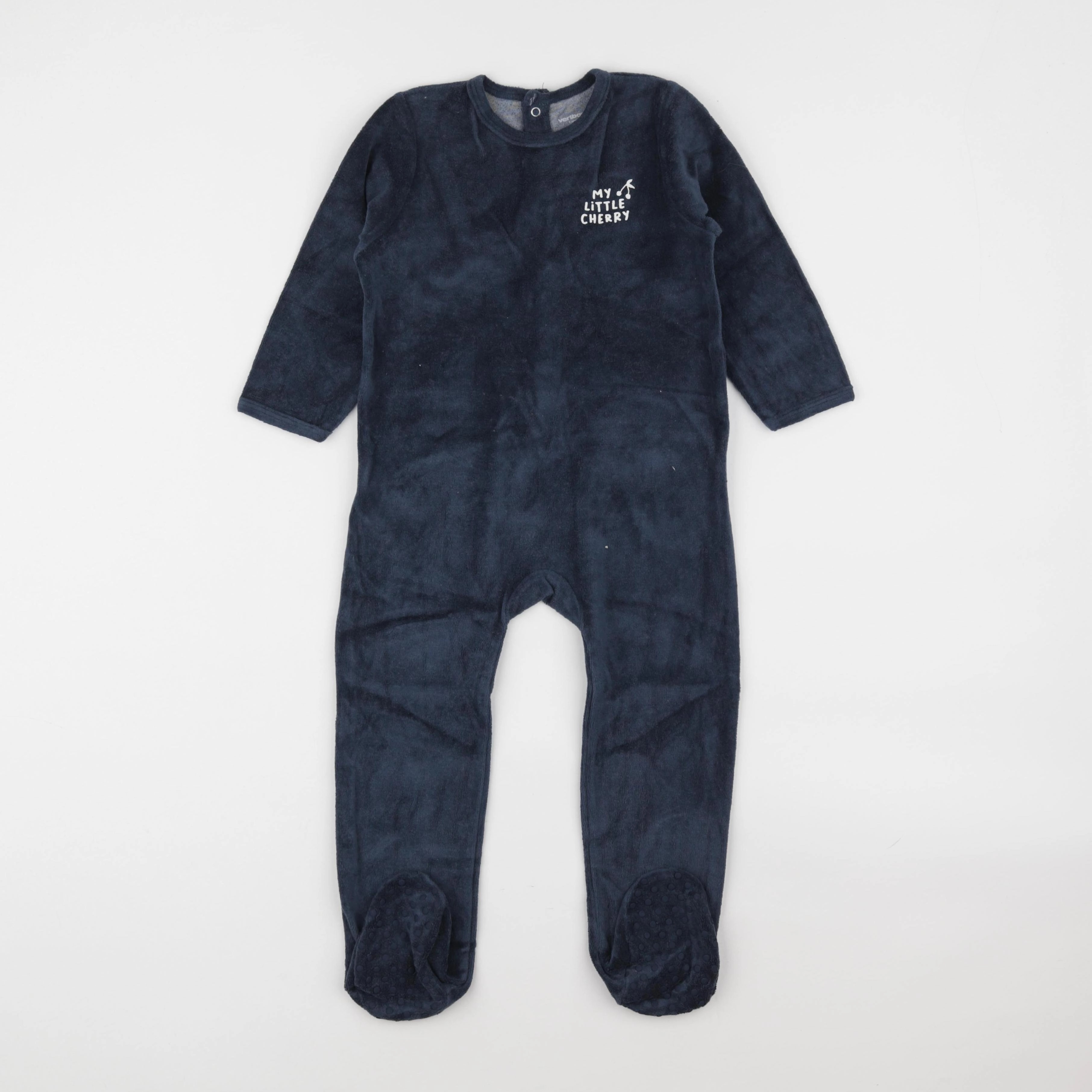 Vertbaudet - pyjama velours bleu - 3 ans
