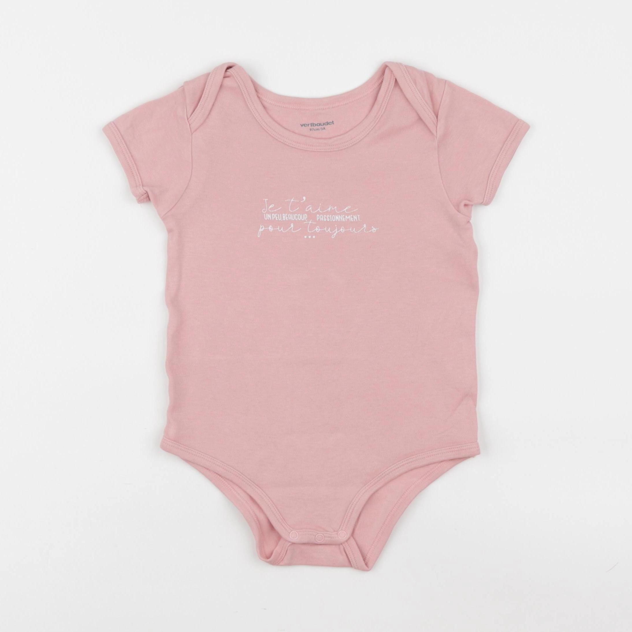 Vertbaudet - body rose - 3 ans