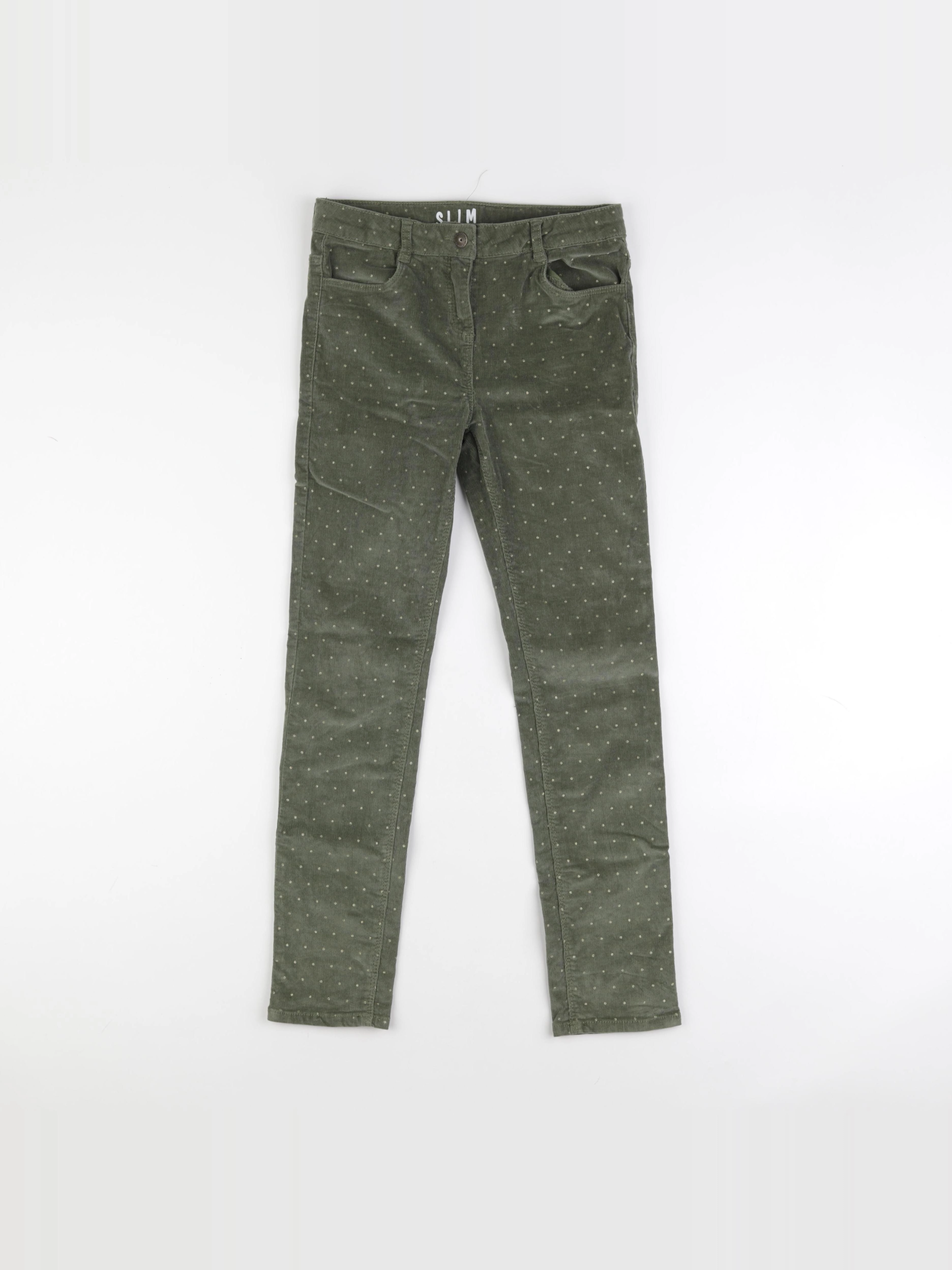Vertbaudet - pantalon or, vert - 12 ans