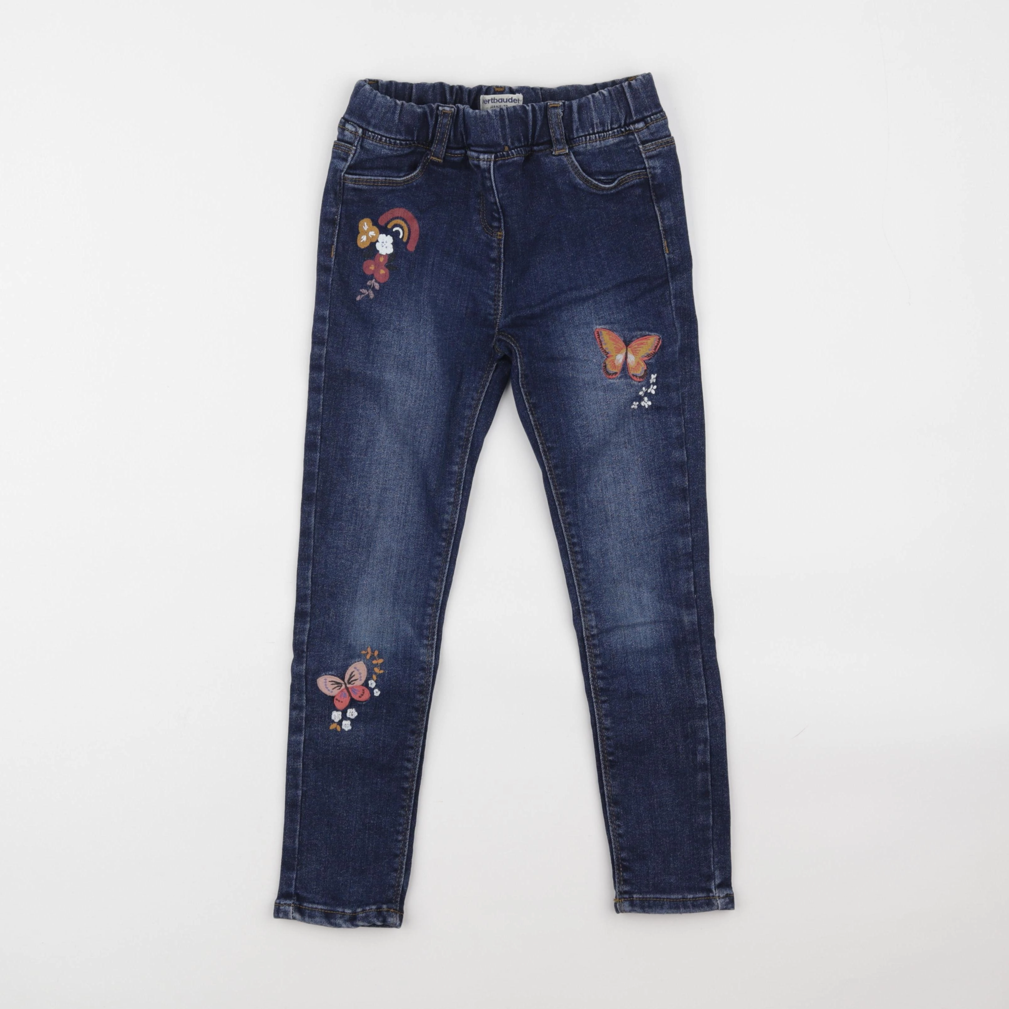 Vertbaudet - jegging bleu - 7 ans
