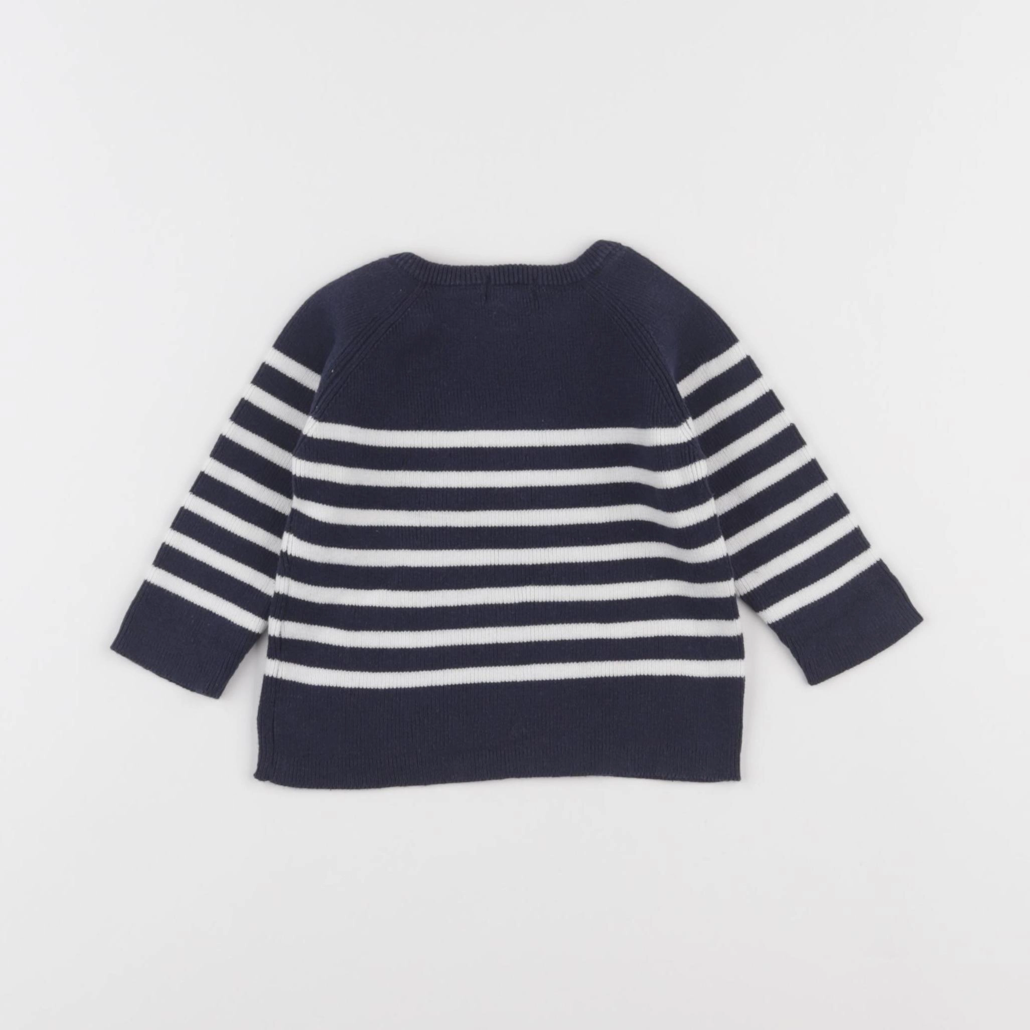 Vertbaudet - pull bleu - 3 mois