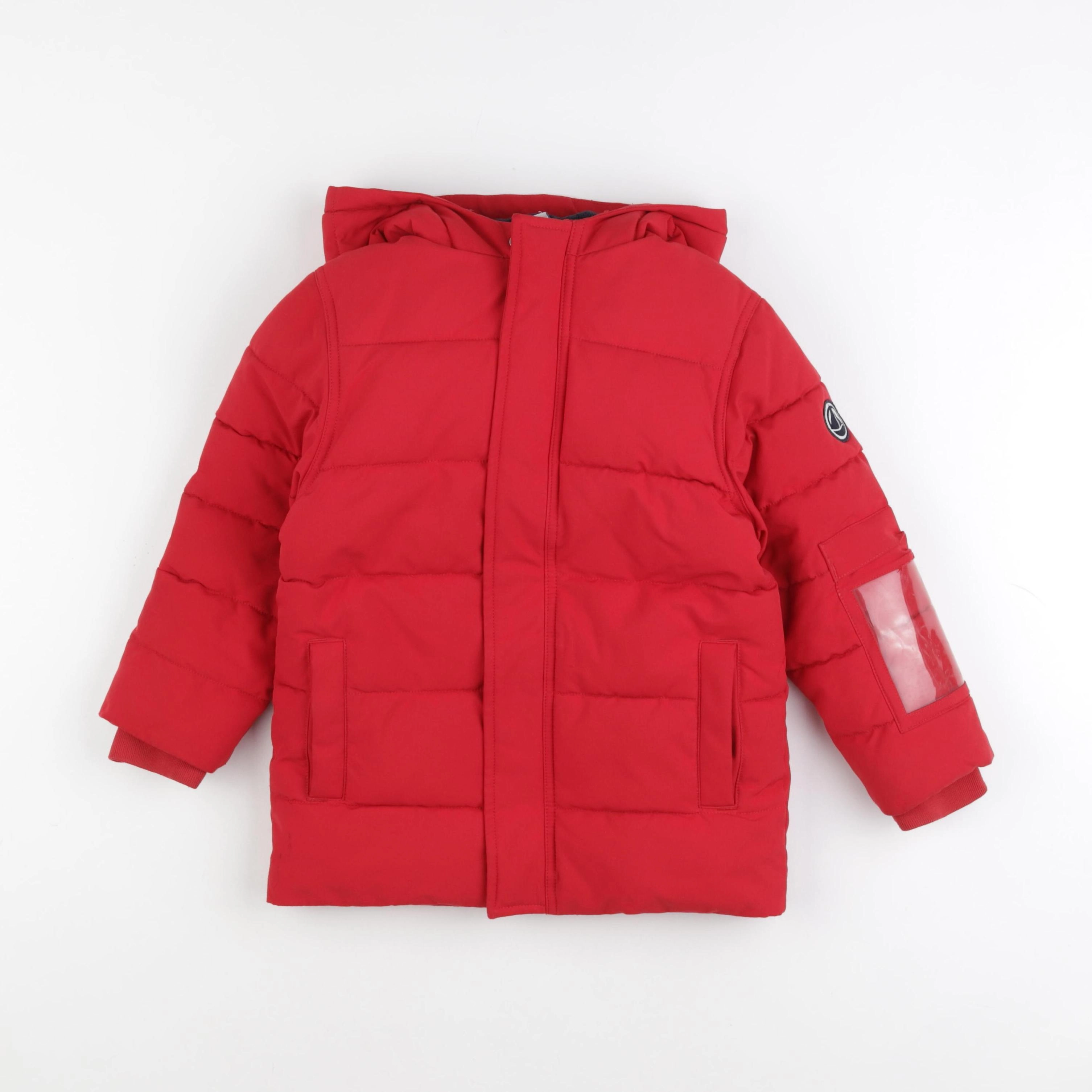Petit Bateau - doudoune rouge - 5 ans