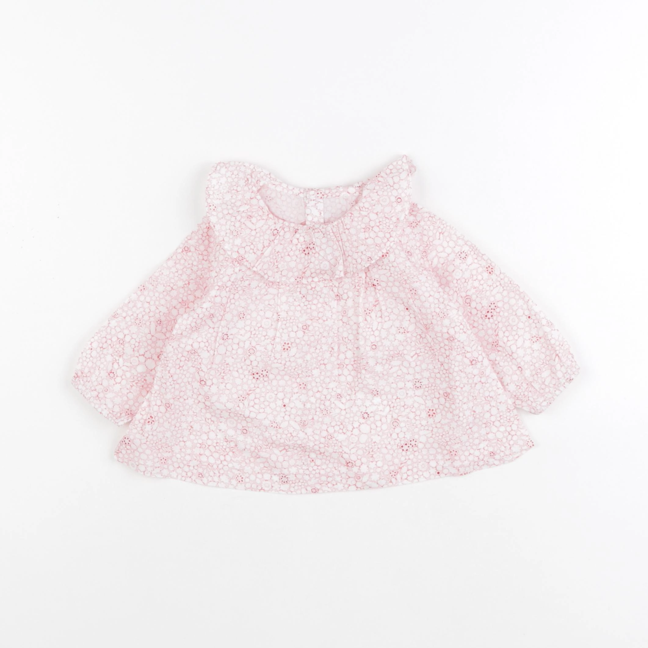 Jacadi - blouse blanc, rose - 6 mois