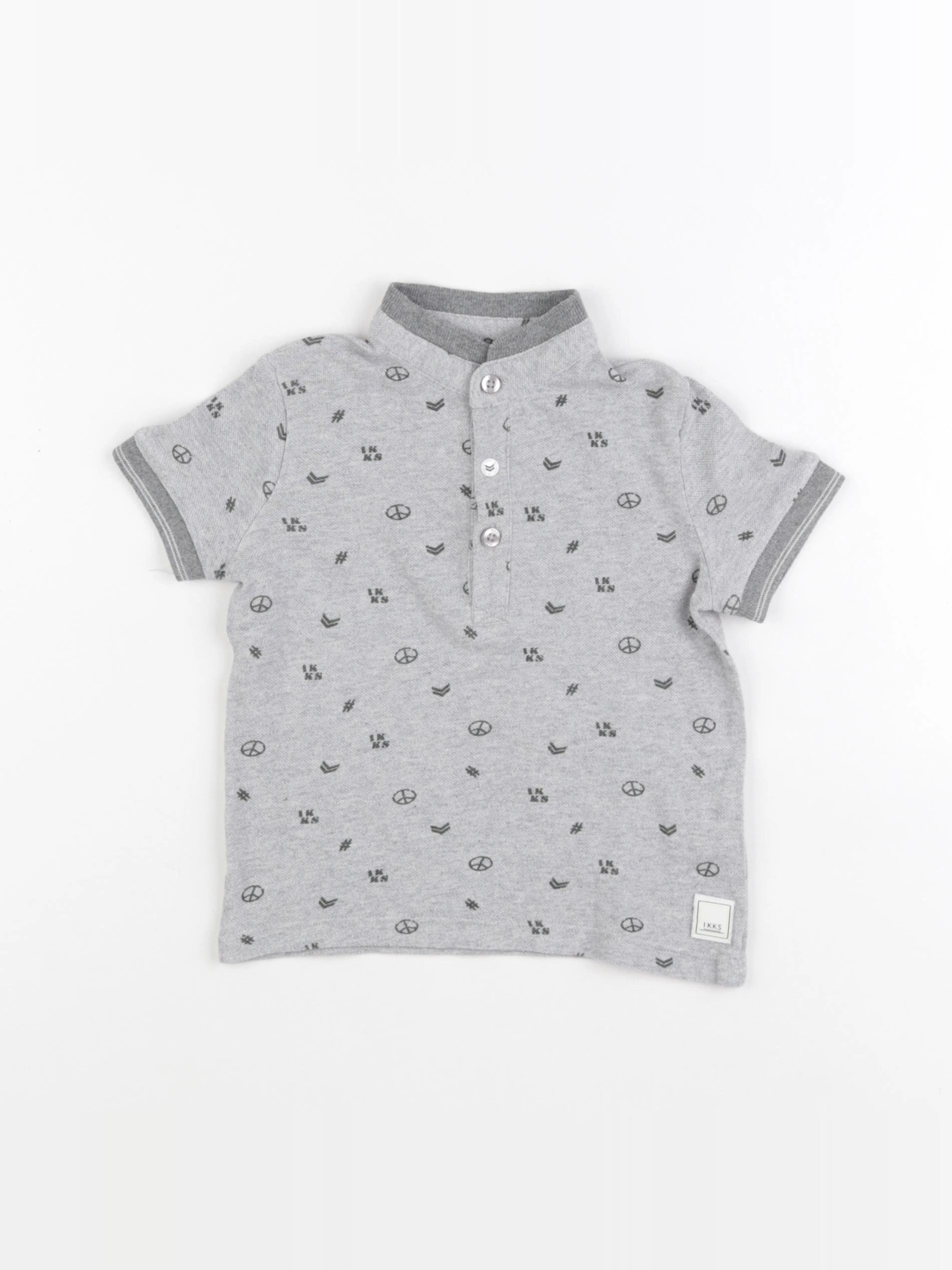 IKKS - polo gris - 18 mois