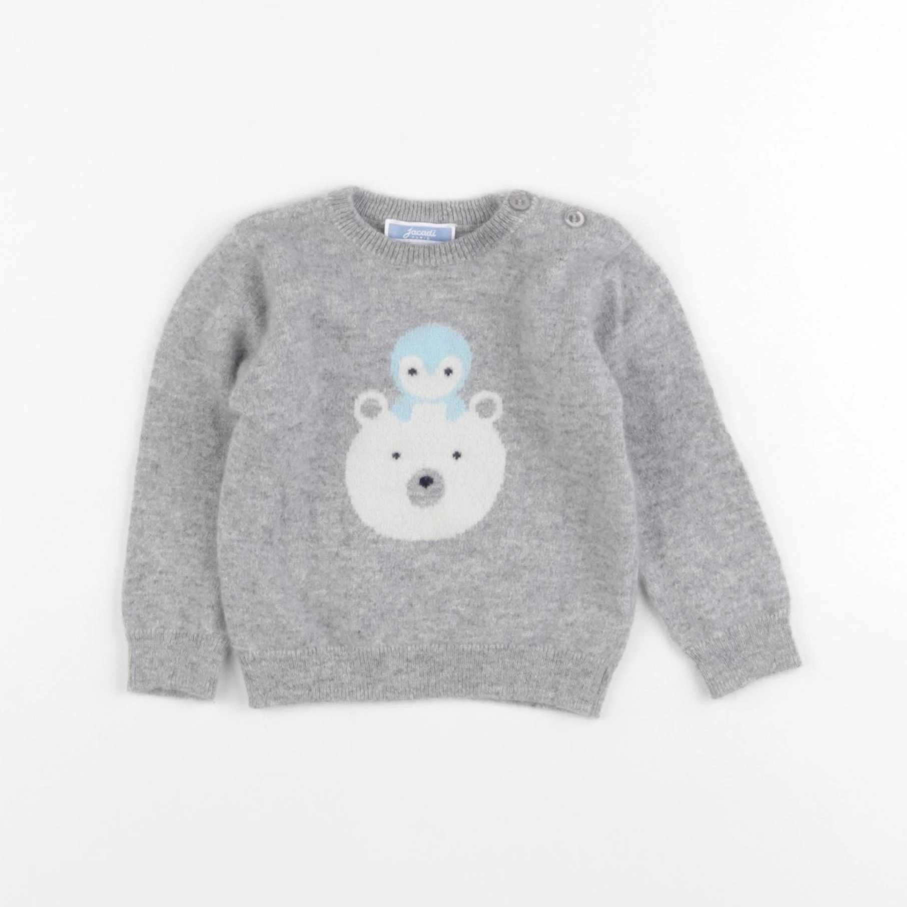 Jacadi - pull gris - 12 mois